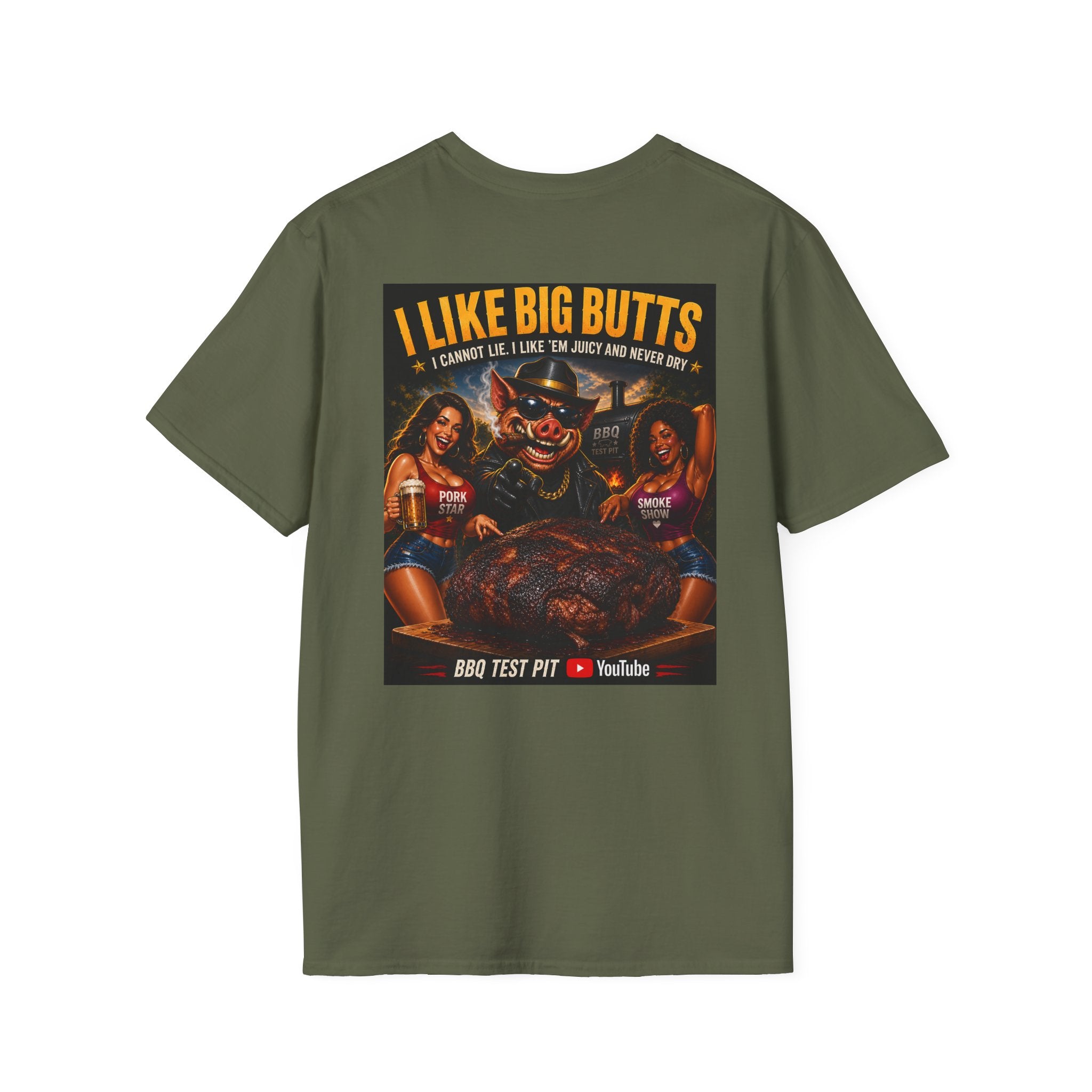 I Like Big Butts T-Shirt — Premium Softstyle BBQ Tee | BBQ Test Pit