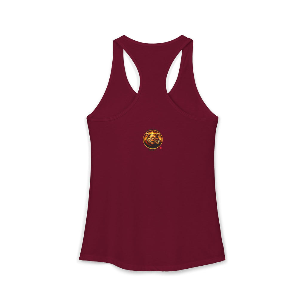 BBQ Test Pit Official Logo Women's Tank Top — Premium Racerback | Batch 001