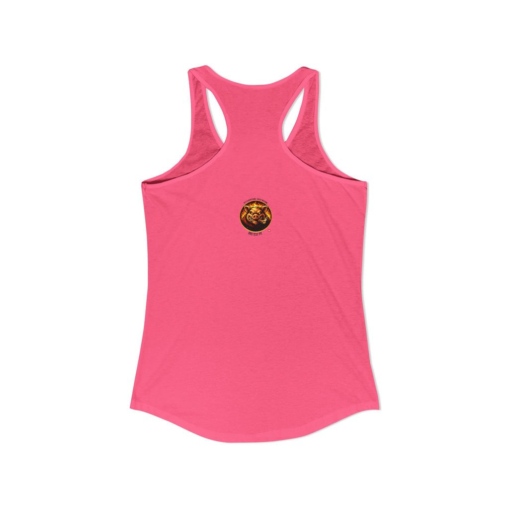 BBQ Test Pit Official Logo Women's Tank Top — Premium Racerback | Batch 001