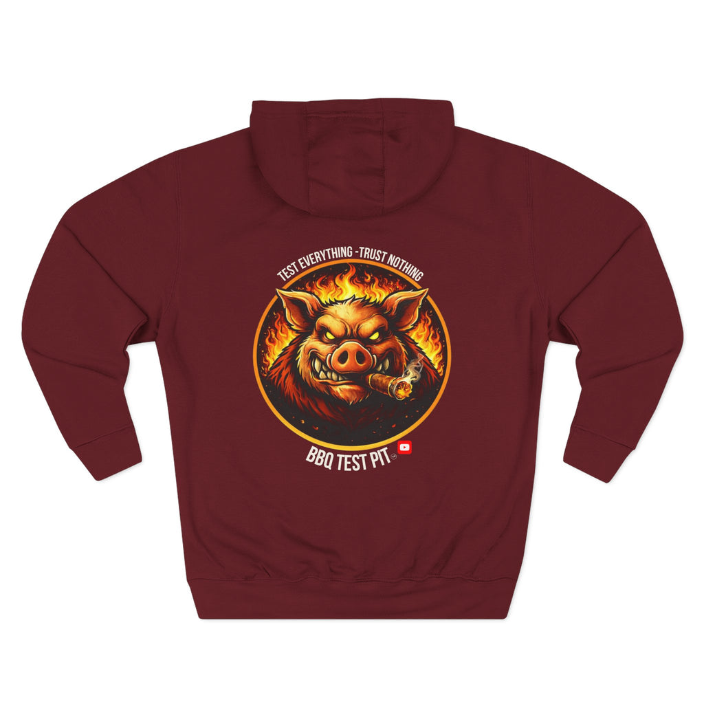 BBQ Test Pit Official Logo Hoodie — Premium Heavyweight Uniform | Batch 001