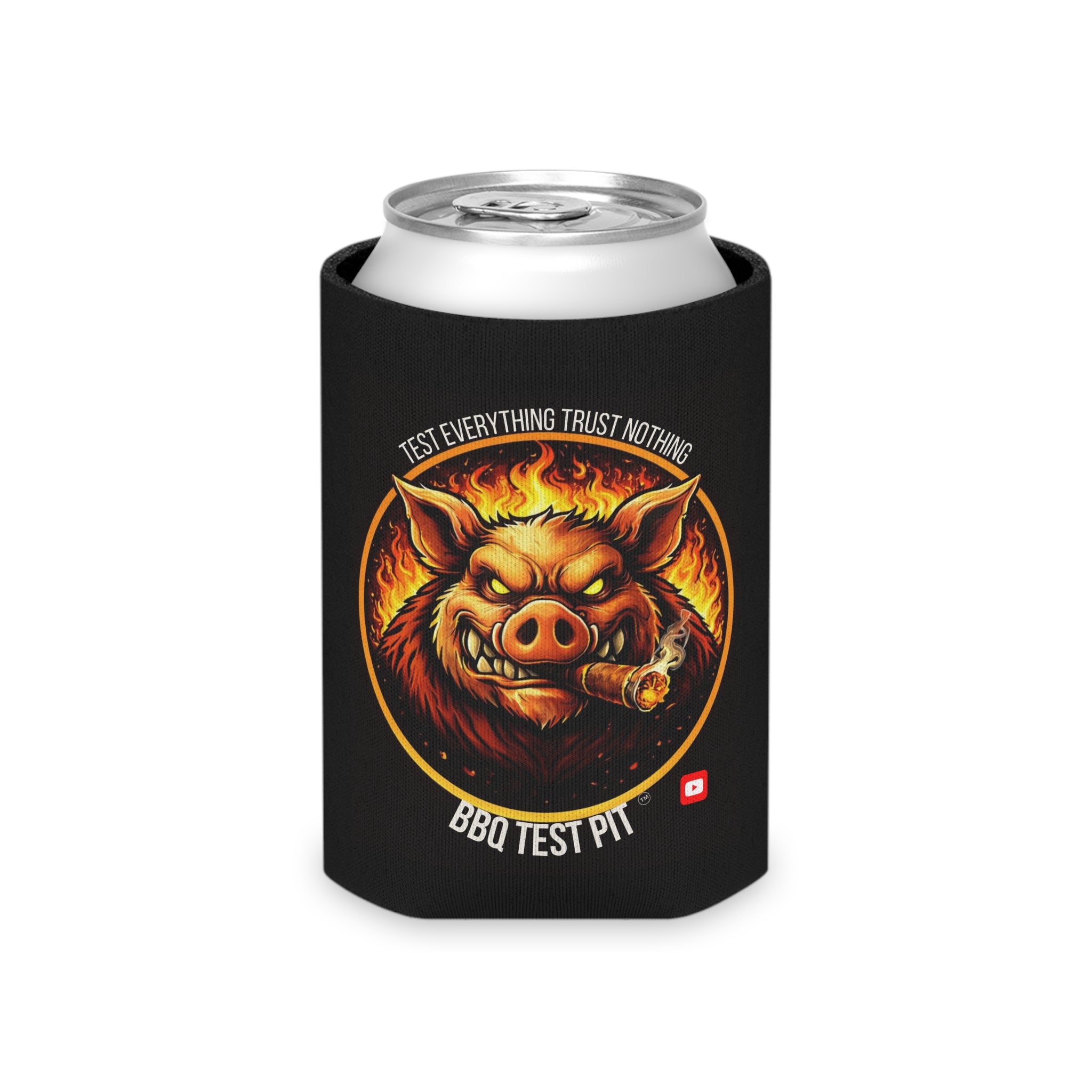 BBQ Test Pit Can Cooler — Insulated Beer Sleeves | Regular & Slim Can Options