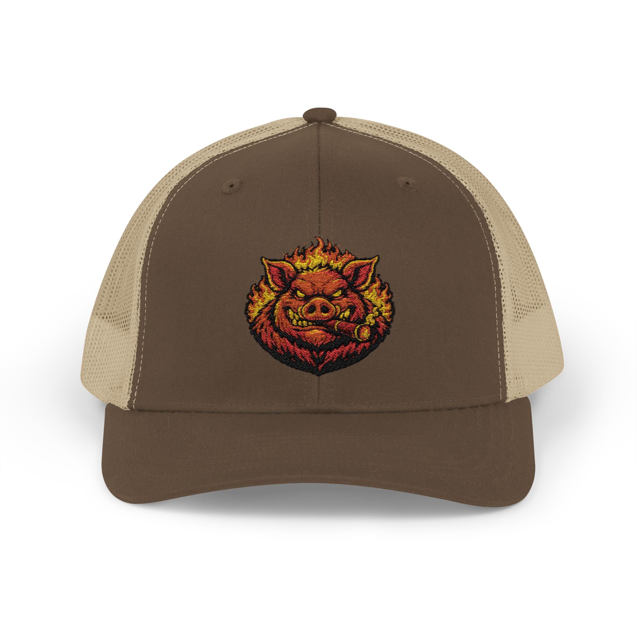 BBQ Test Pit Official Trucker Hat — Structured Snapback | Yupoong 6606