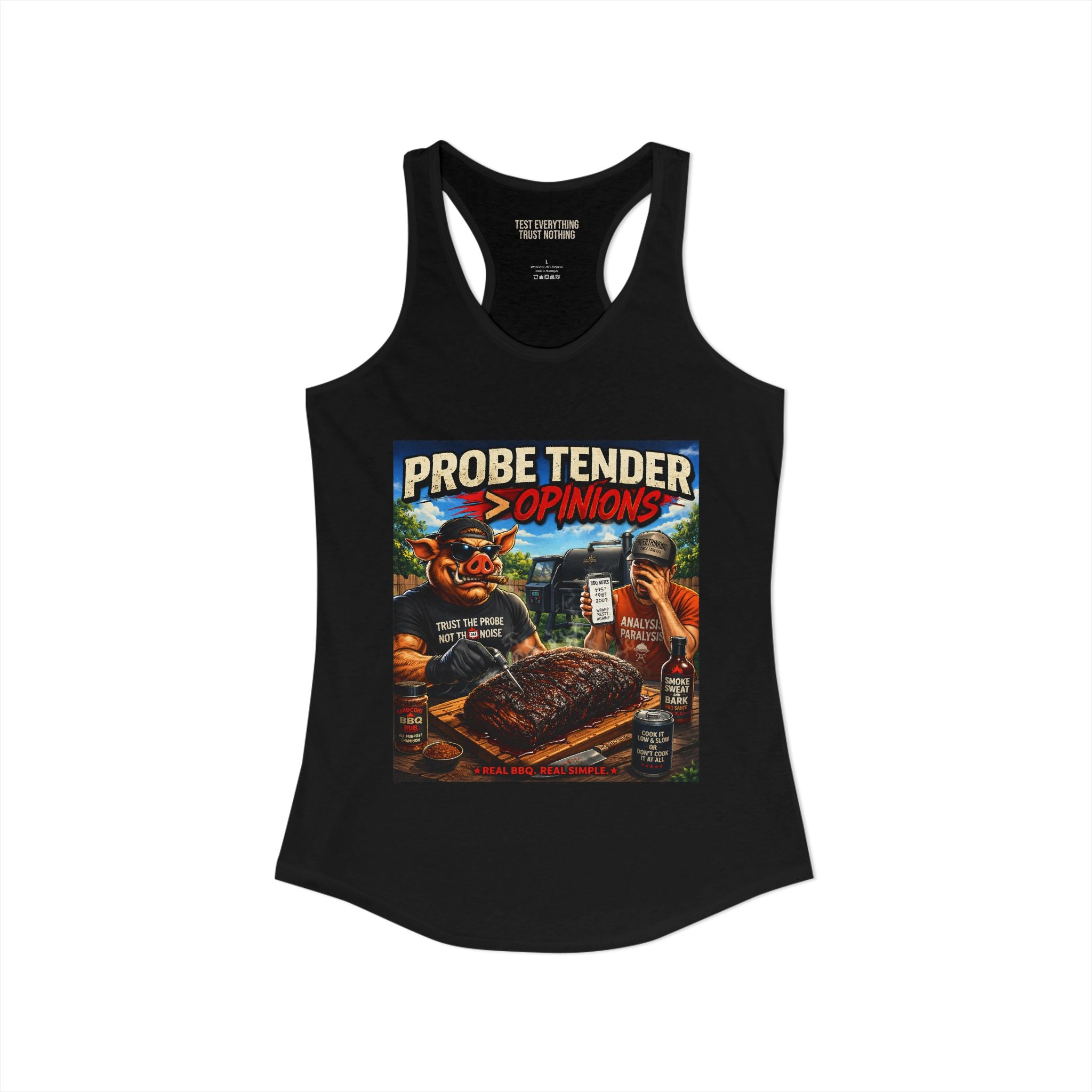 Probe Tender > Opinions Women's Tank Top — Premium Racerback | BBQ Test Pit
