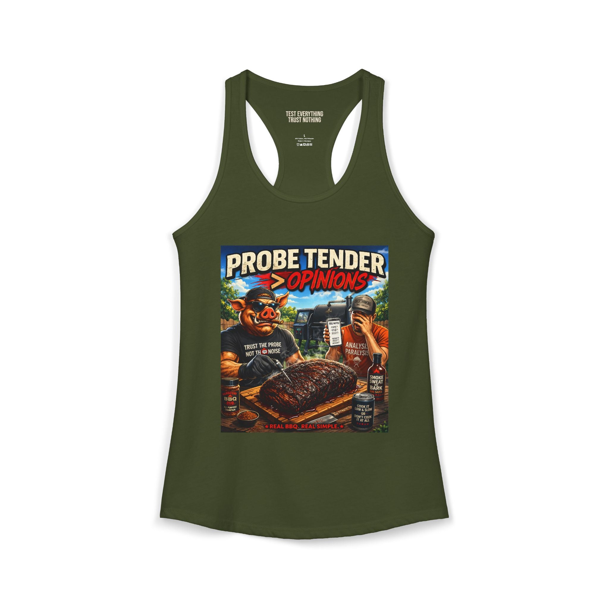 Probe Tender > Opinions Women's Tank Top — Premium Racerback | BBQ Test Pit