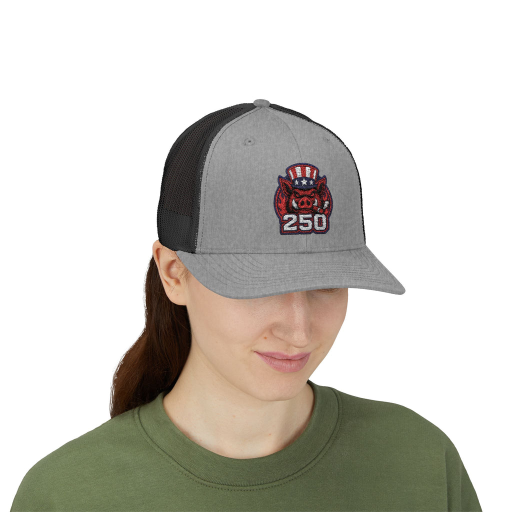 BBQ Test Pit America's 250th Birthday Trucker Hat | Limited Edition Snapback Cap