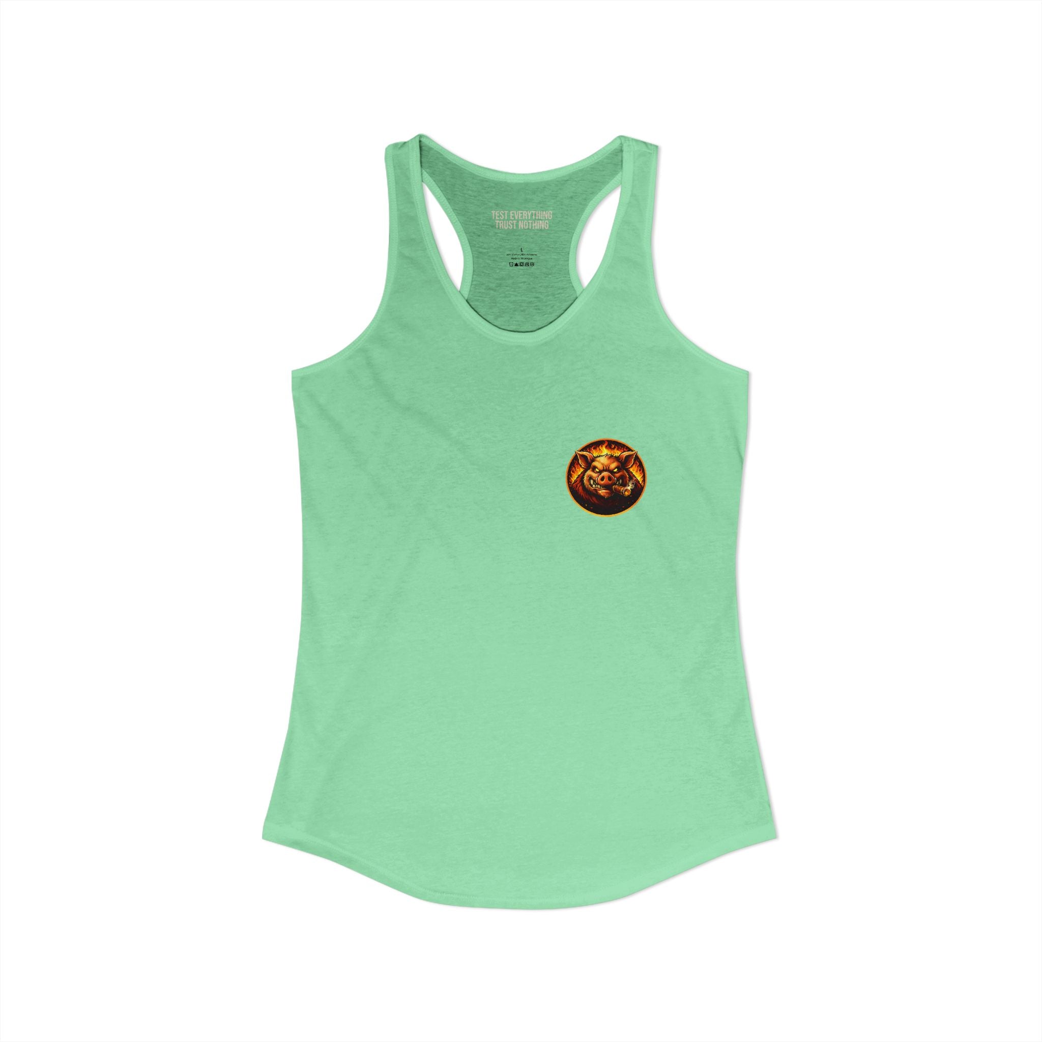 BBQ Test Pit Official Logo Women's Tank Top — Premium Racerback | Batch 001