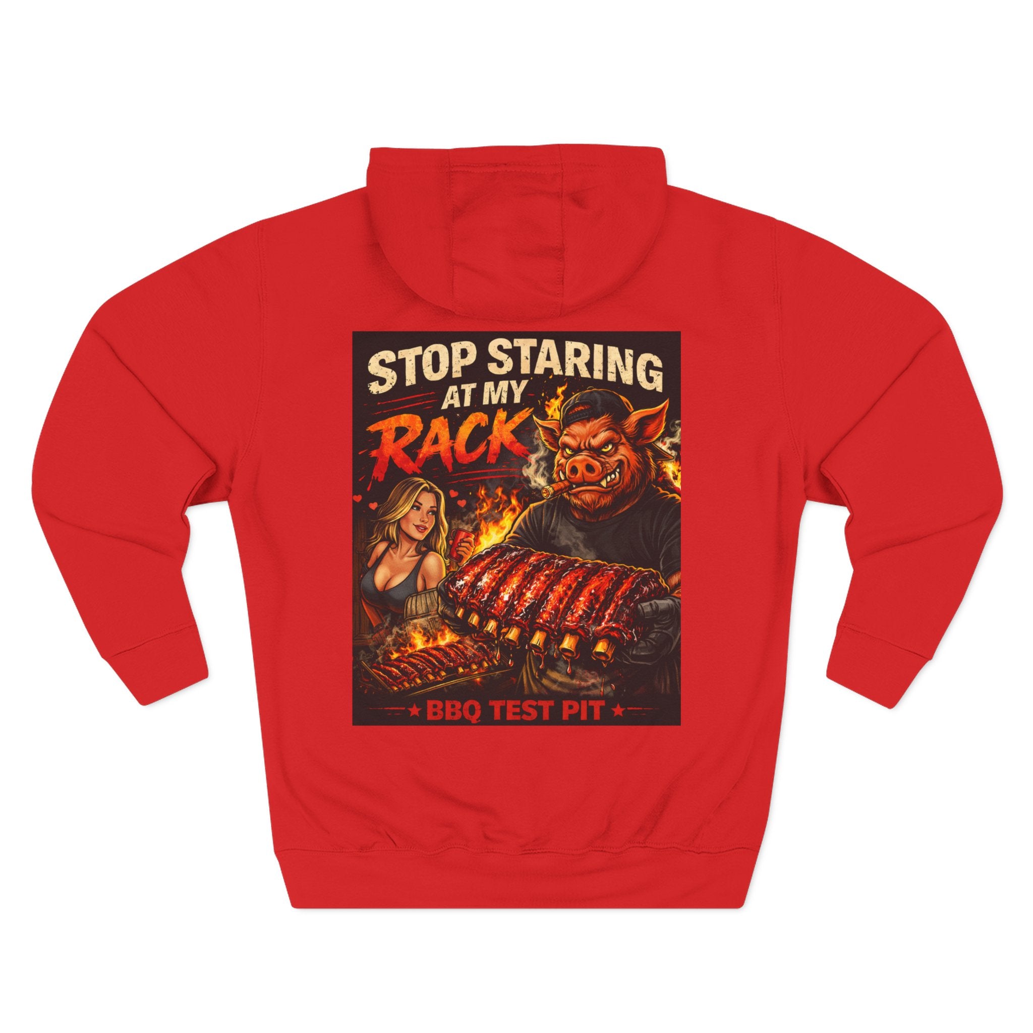 Stop Staring at My Rack Hoodie — Premium Heavyweight Rib Tech | BBQ Test Pit