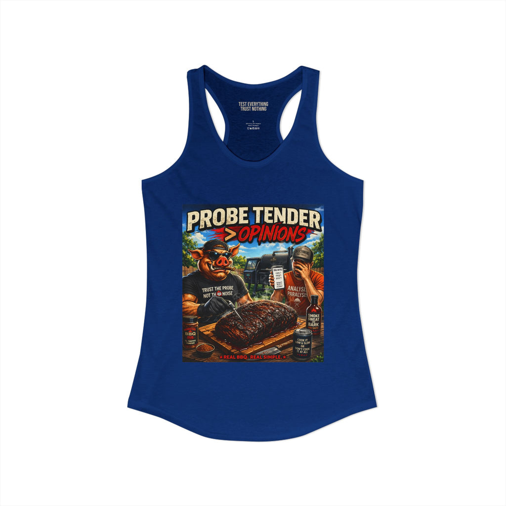 Probe Tender > Opinions Women's Tank Top — Premium Racerback | BBQ Test Pit