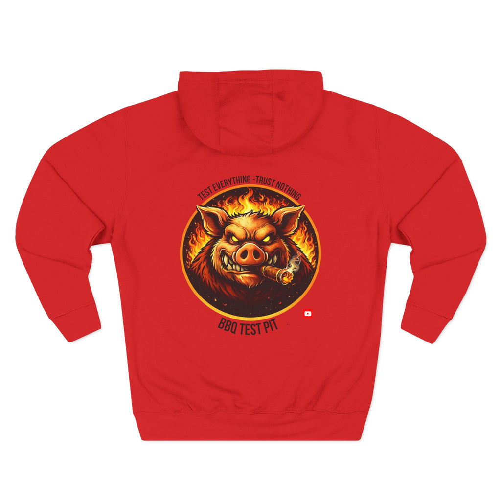 BBQ Test Pit Official Logo Hoodie — Premium Heavyweight Uniform | Batch 001