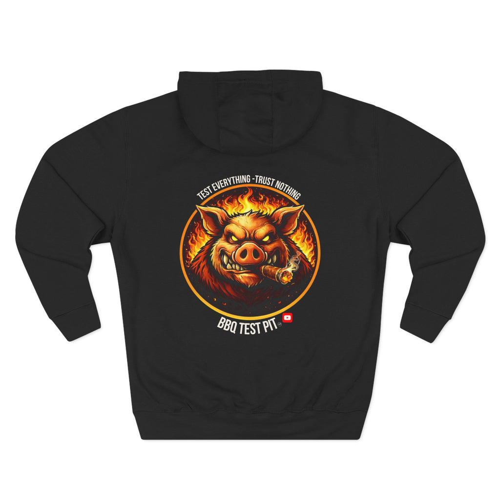 BBQ Test Pit Official Logo Hoodie — Premium Heavyweight Uniform | Batch 001