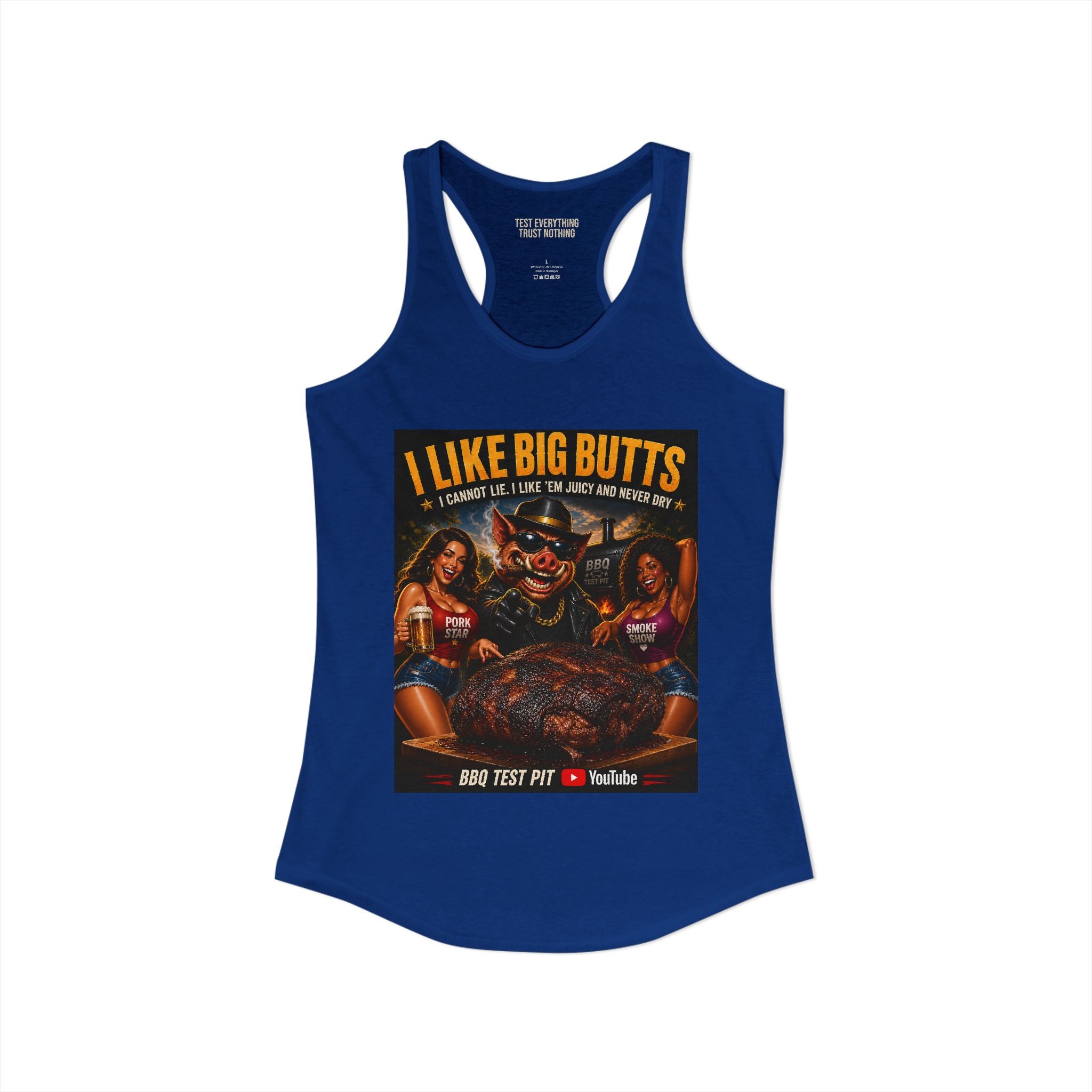 I Like Big BUTTS Women's Tank Top — Premium Racerback | BBQ Test Pit