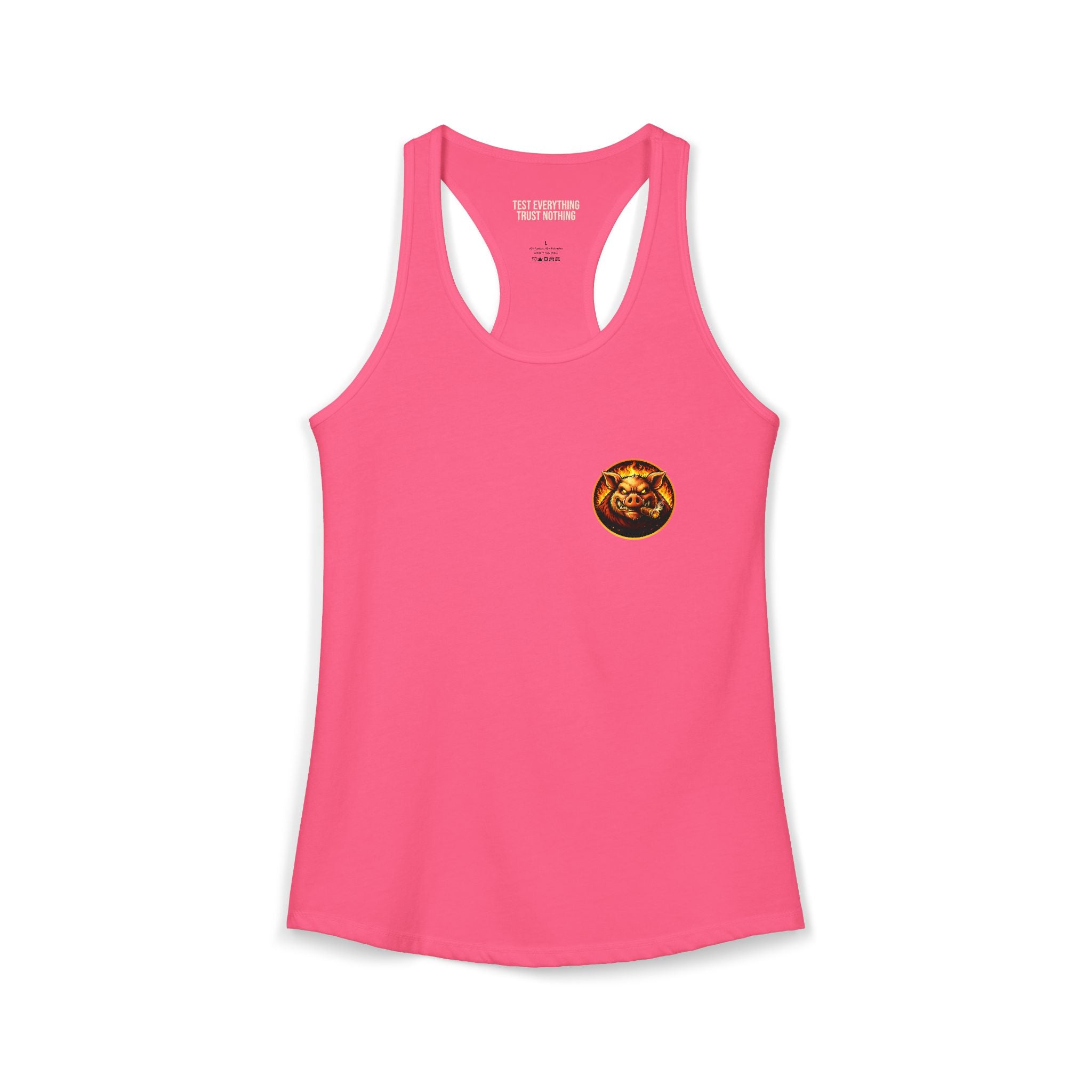 BBQ Test Pit Official Logo Women's Tank Top — Premium Racerback | Batch 001