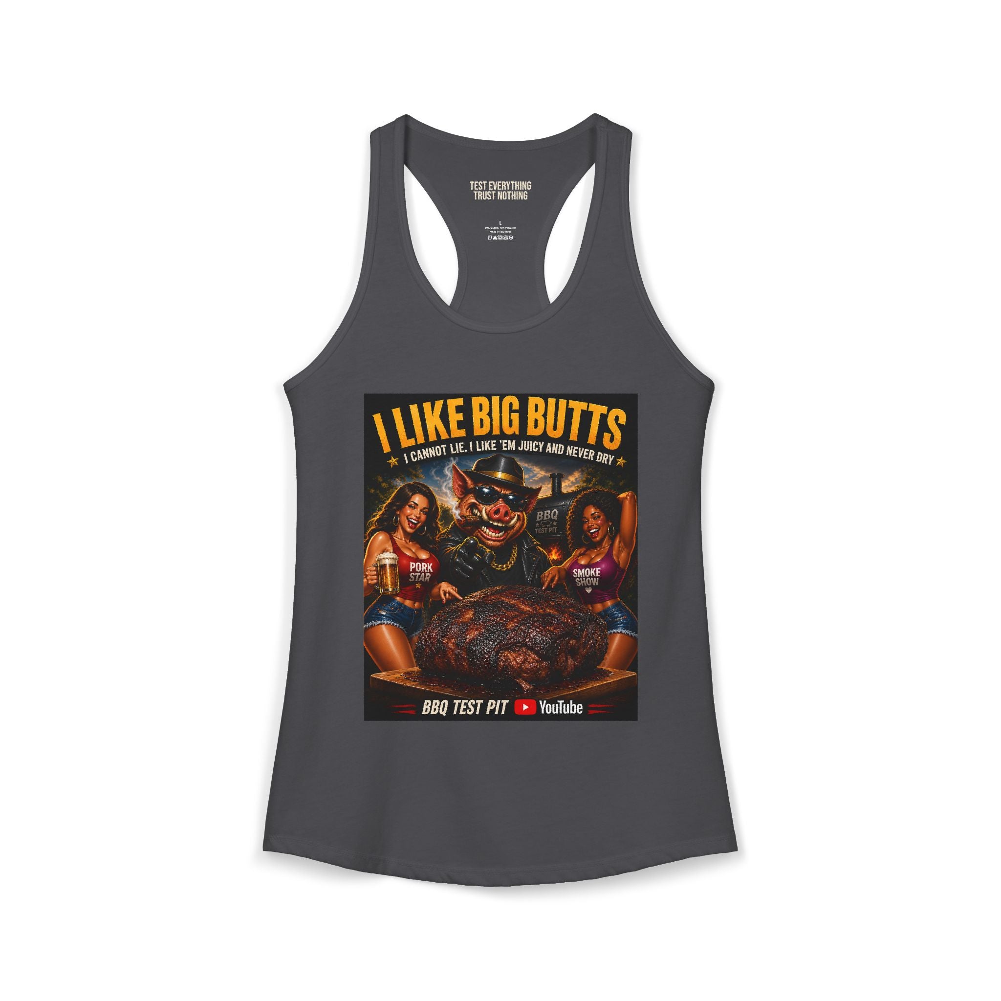 I Like Big BUTTS Women's Tank Top — Premium Racerback | BBQ Test Pit