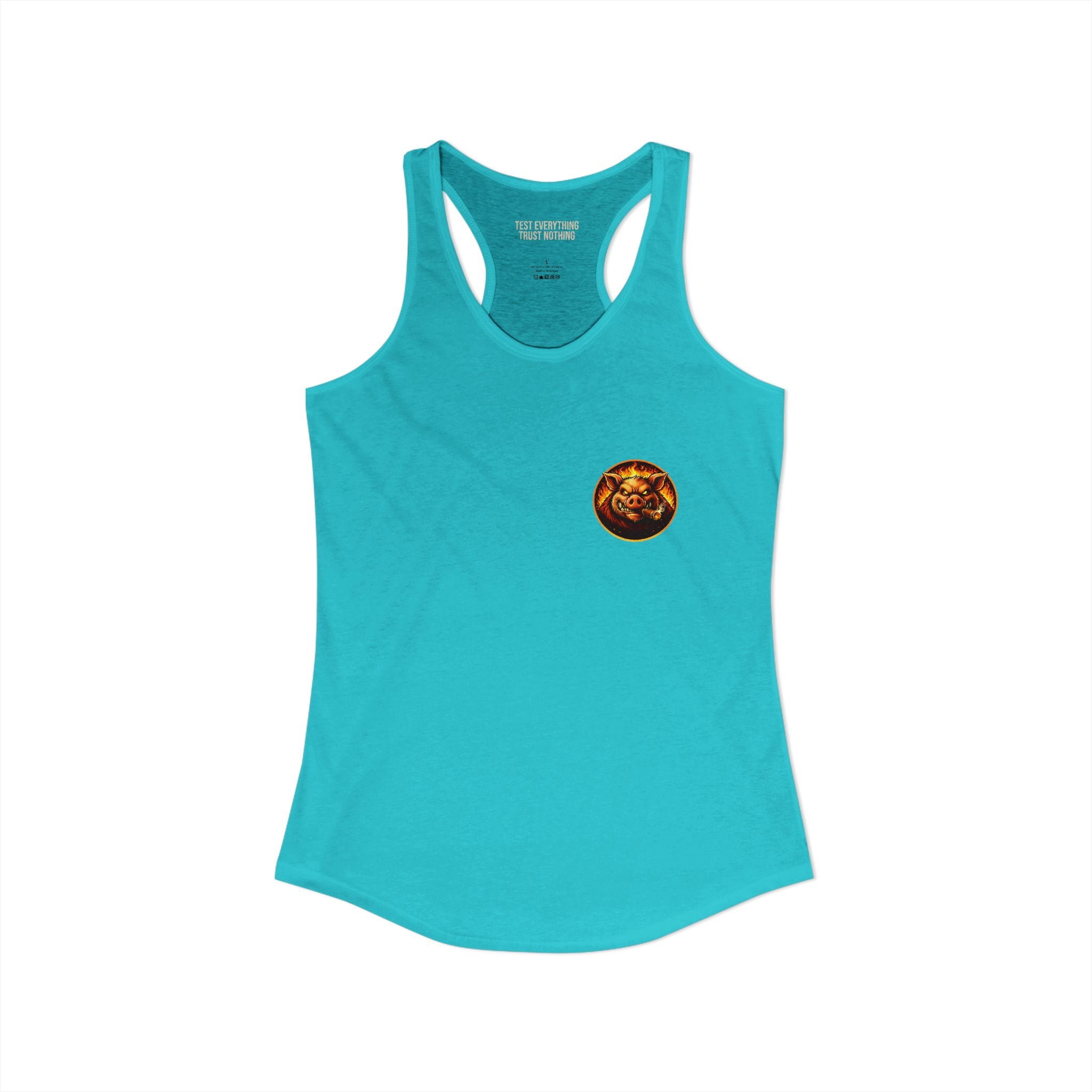 BBQ Test Pit Official Logo Women's Tank Top — Premium Racerback | Batch 001