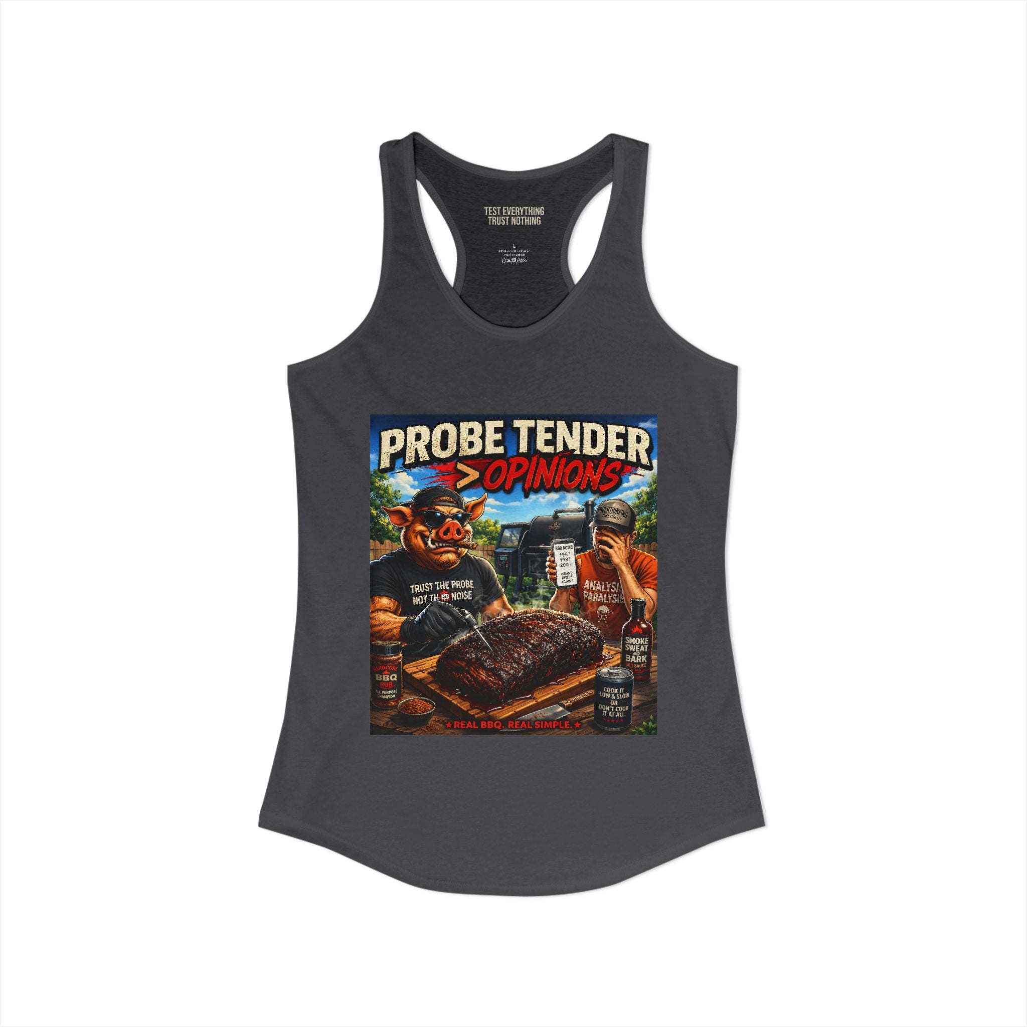 Probe Tender > Opinions Women's Tank Top — Premium Racerback | BBQ Test Pit