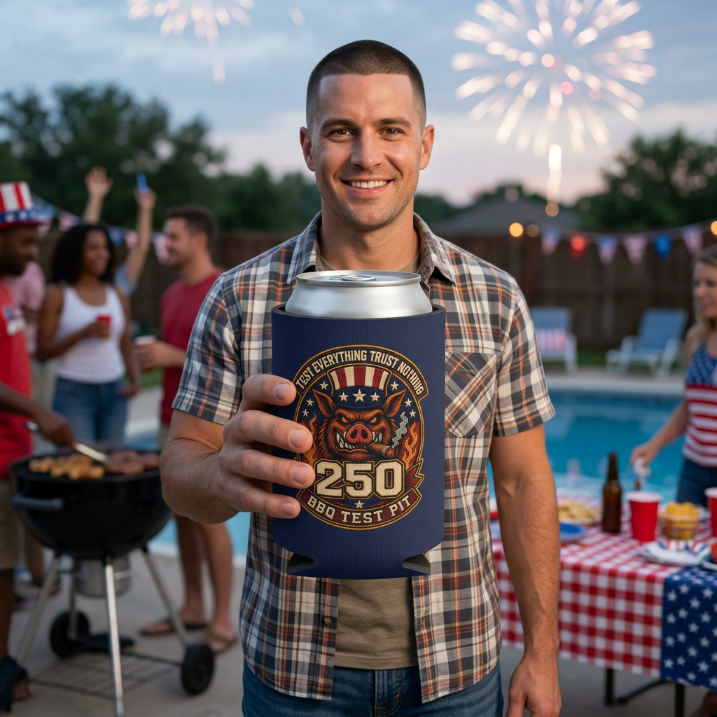 America’s 250th Birthday Can Cooler – BBQ Test Pit