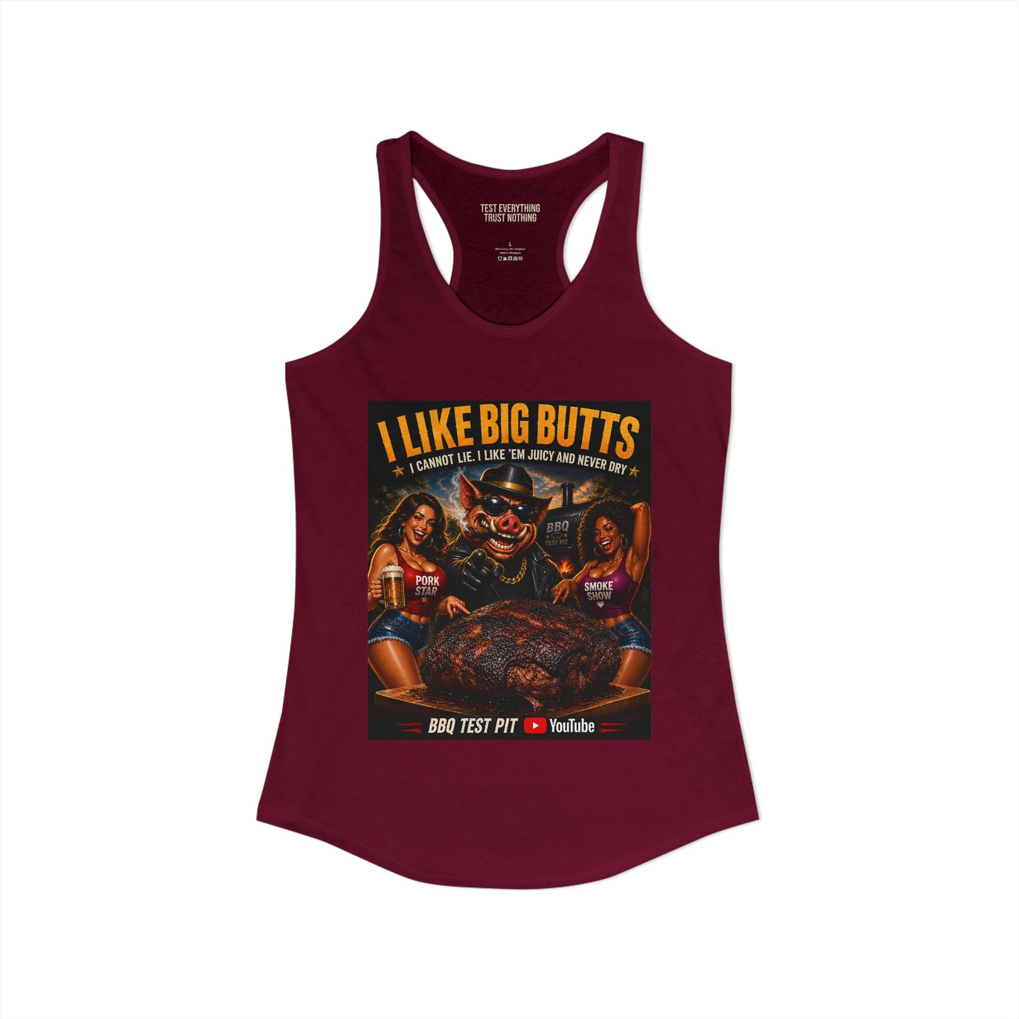 I Like Big BUTTS Women's Tank Top — Premium Racerback | BBQ Test Pit