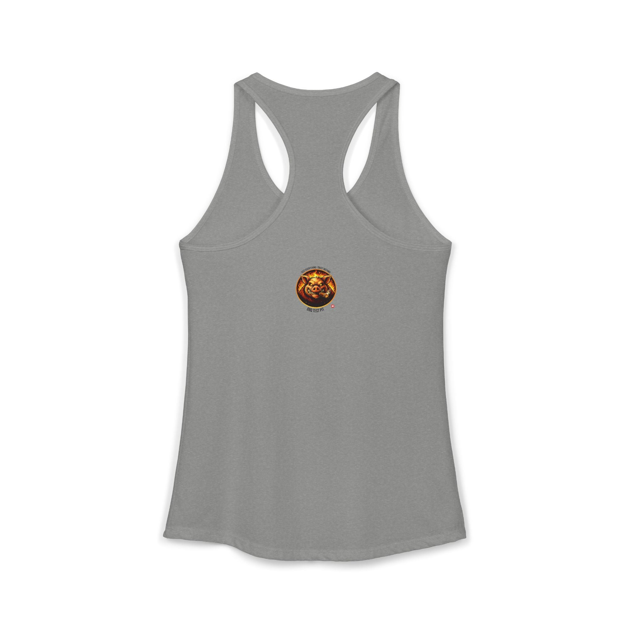 BBQ Test Pit Official Logo Women's Tank Top — Premium Racerback | Batch 001