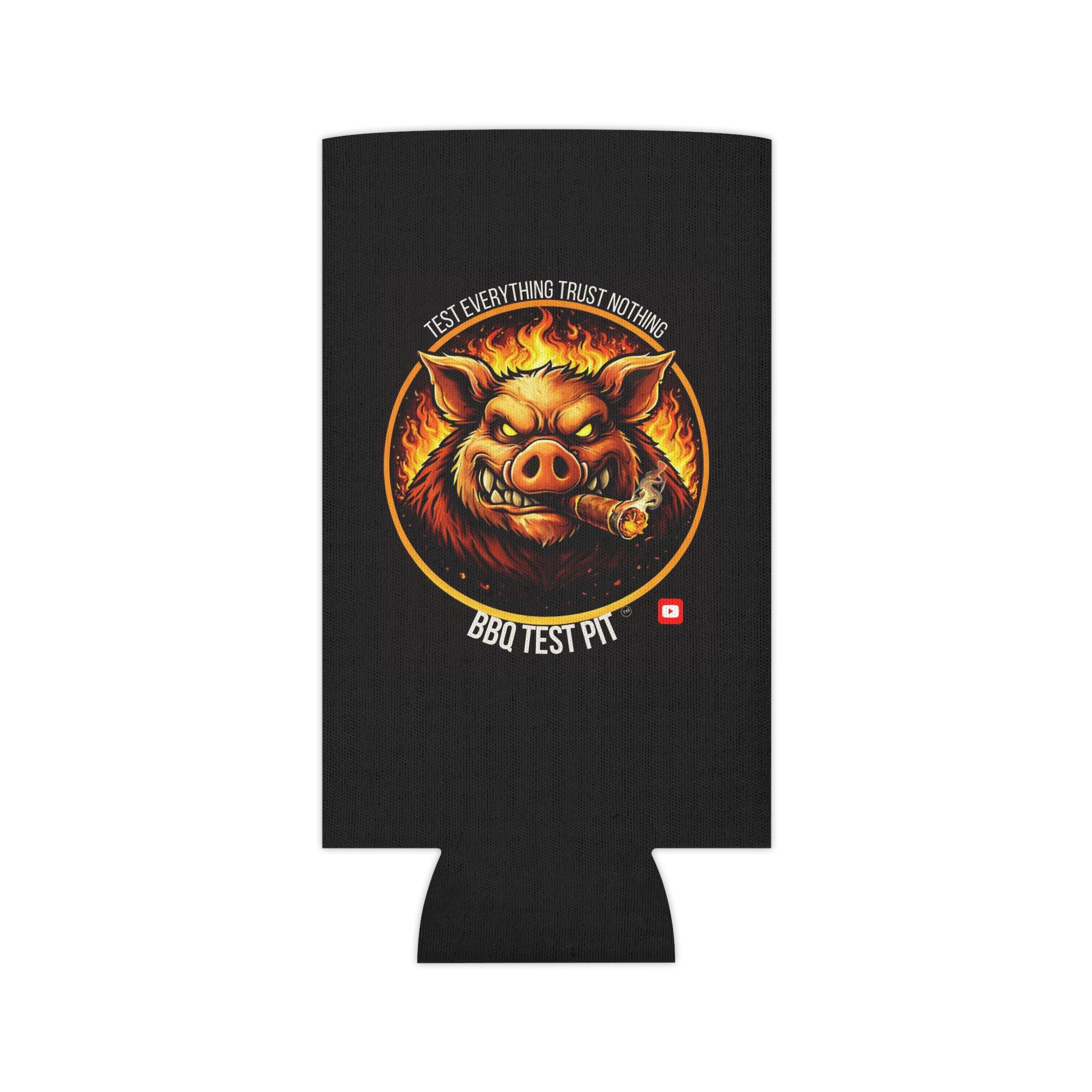 BBQ Test Pit Can Cooler — Insulated Beer Sleeves | Regular & Slim Can Options