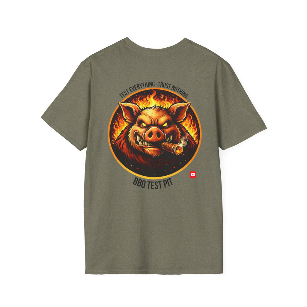 BBQ Test Pit Official Logo T-Shirt — Premium Softstyle Uniform | Batch 001