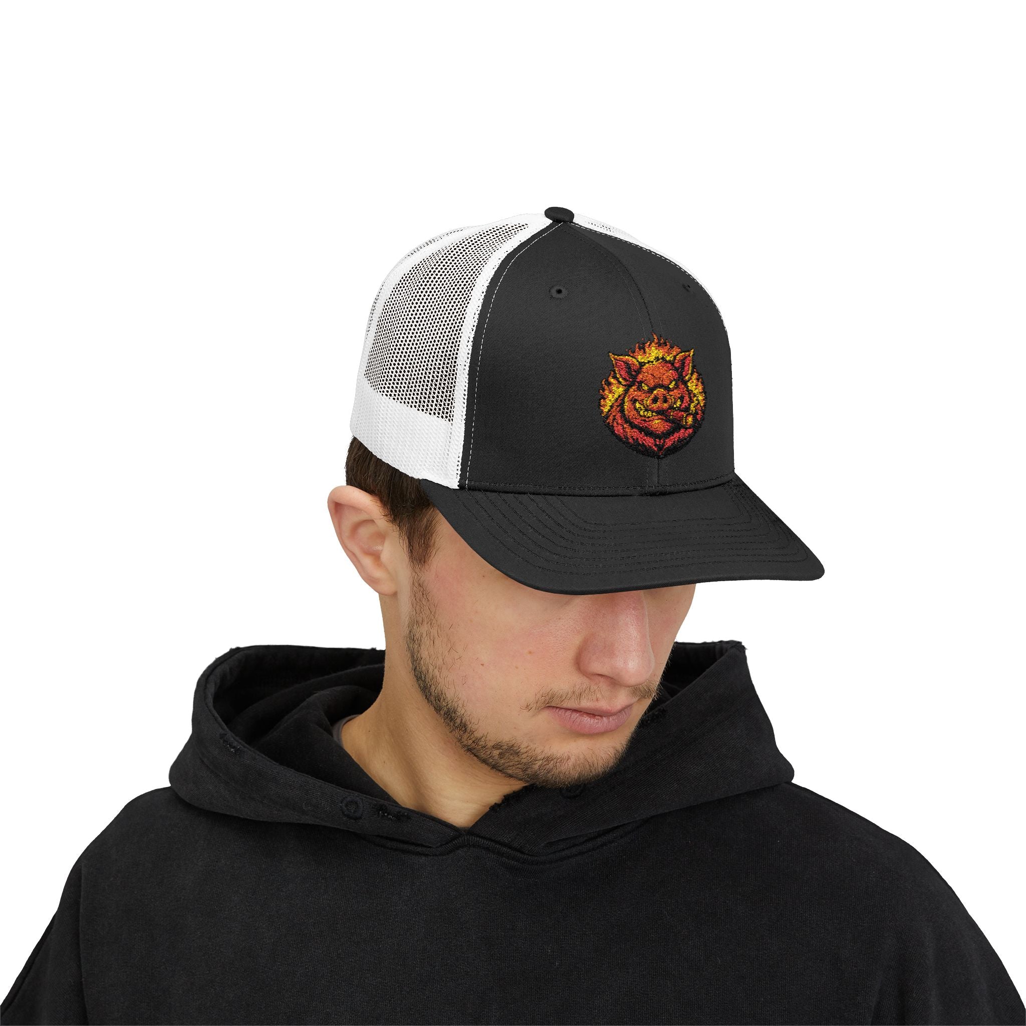 BBQ Test Pit Official Trucker Hat — Structured Snapback | Yupoong 6606