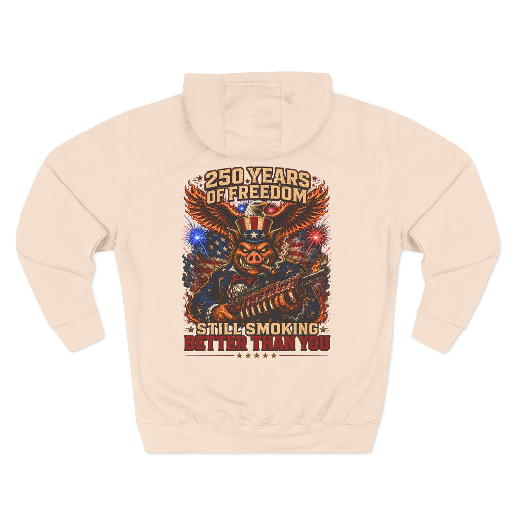 BBQ Test Pit America's 250th Birthday Hoodie | Limited Edition Patriotic Fleece