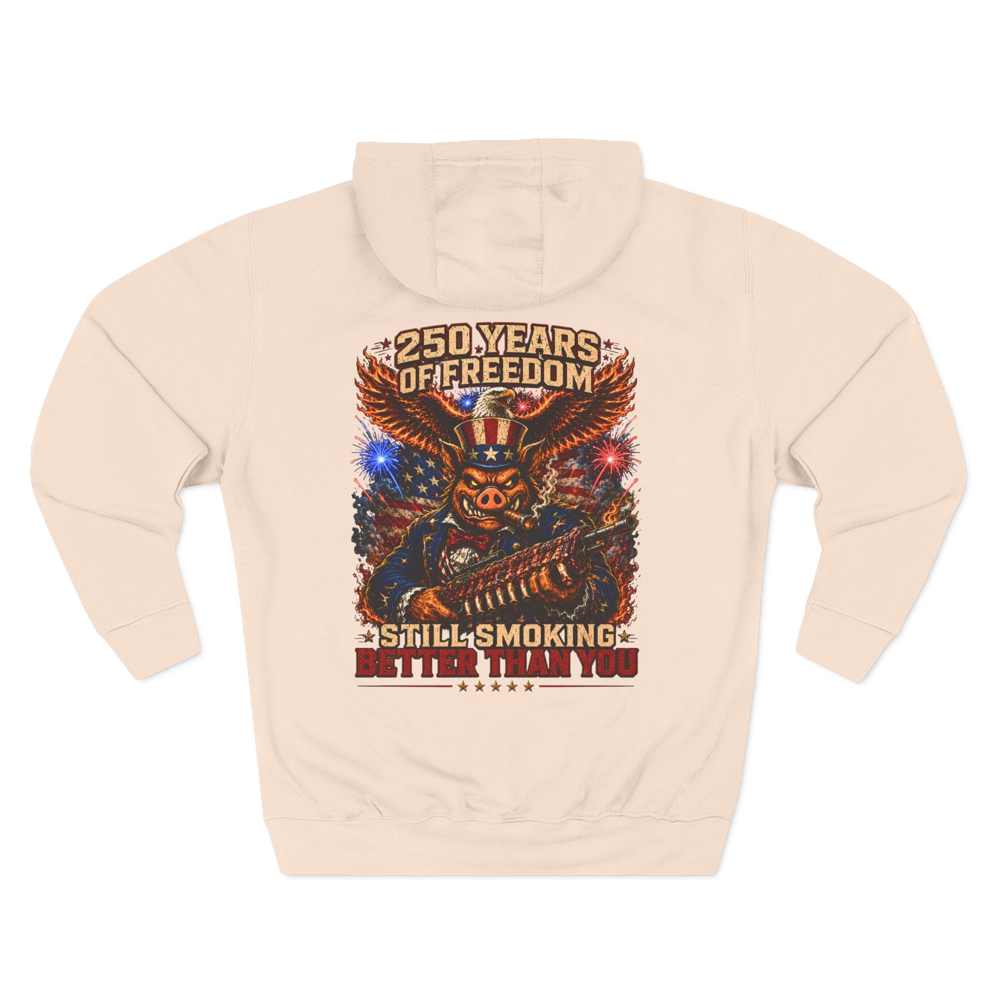 BBQ Test Pit America's 250th Birthday Hoodie | Limited Edition Patriotic Fleece