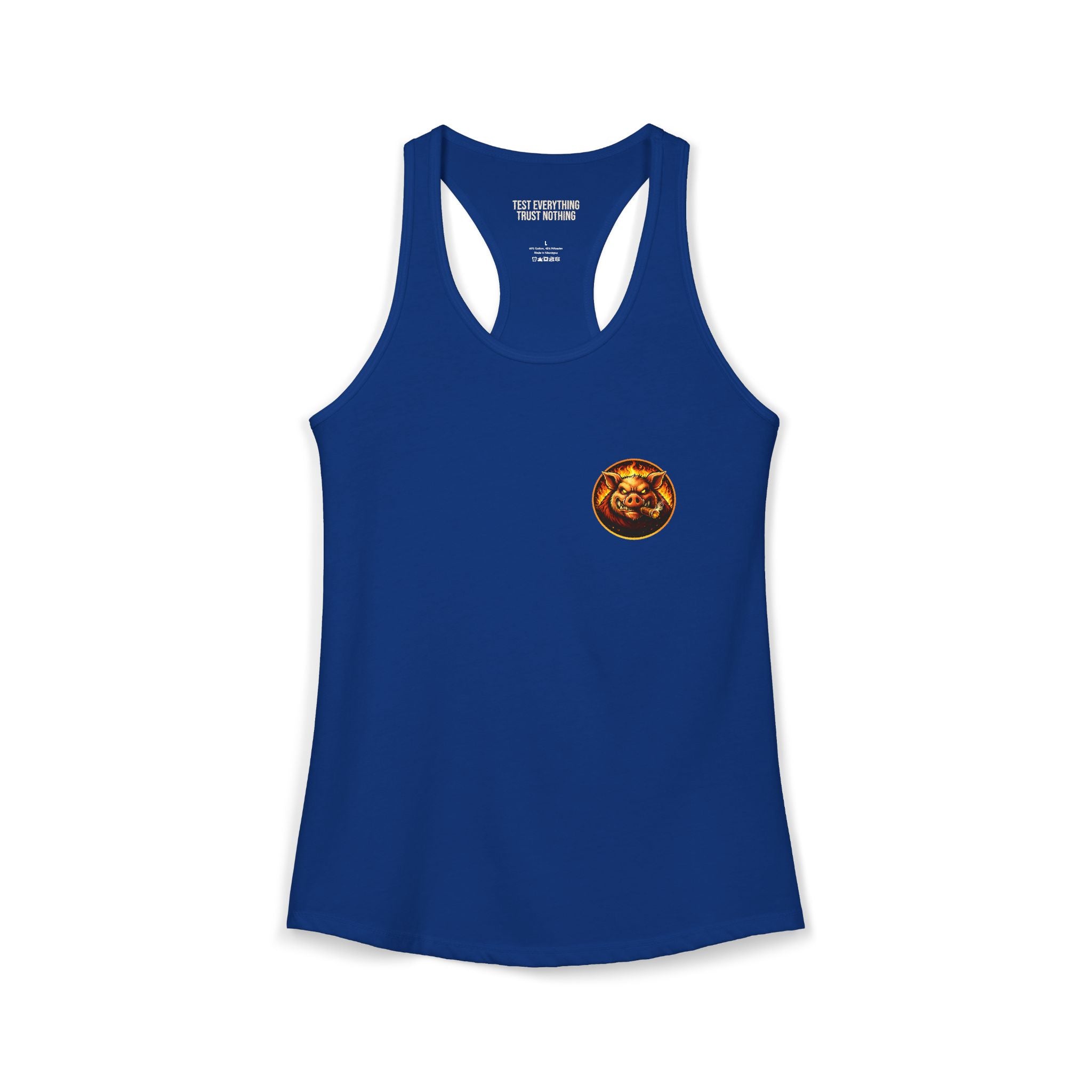 BBQ Test Pit Official Logo Women's Tank Top — Premium Racerback | Batch 001