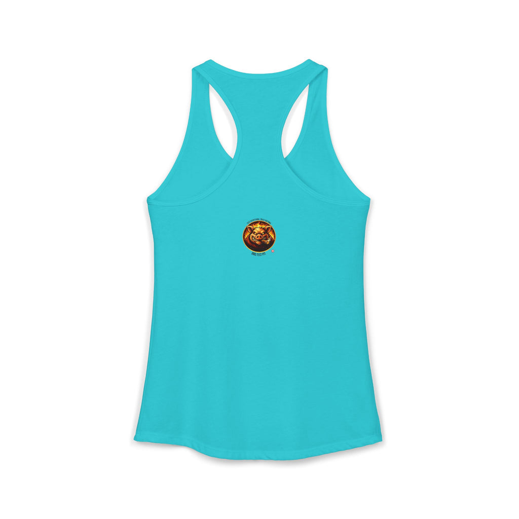 BBQ Test Pit Official Logo Women's Tank Top — Premium Racerback | Batch 001