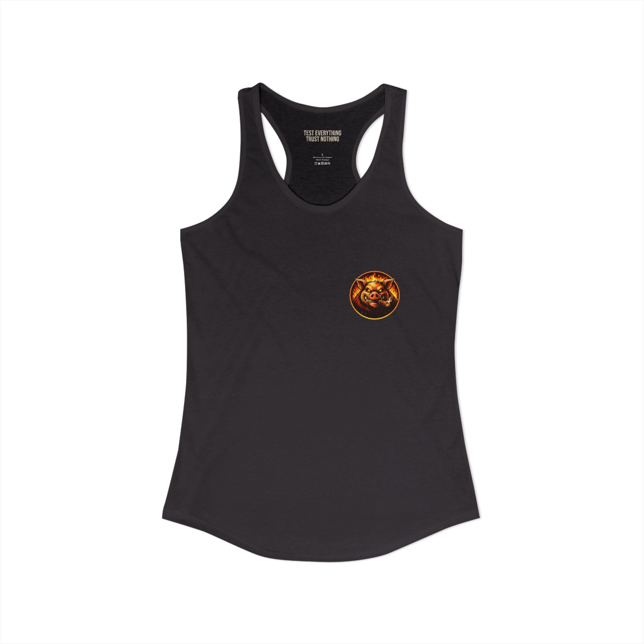 BBQ Test Pit Official Logo Women's Tank Top — Premium Racerback | Batch 001