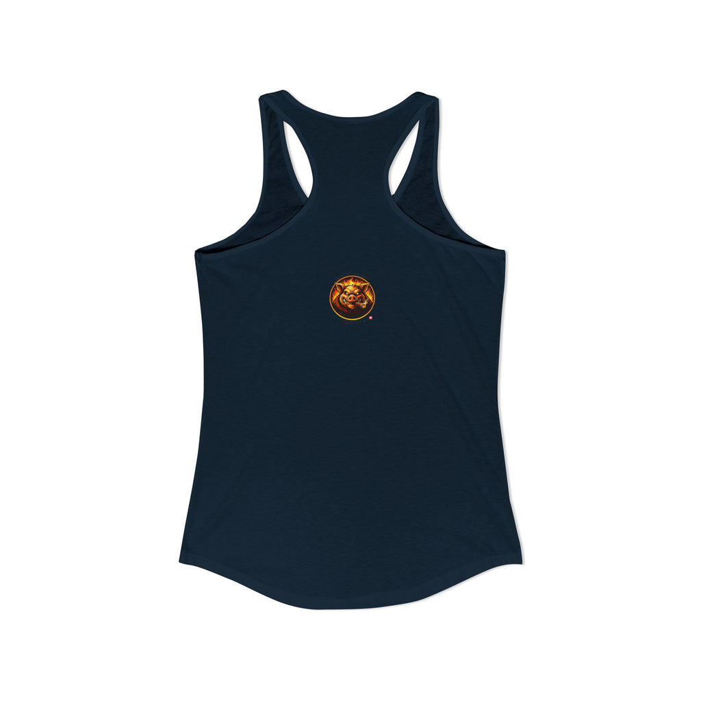 BBQ Test Pit Official Logo Women's Tank Top — Premium Racerback | Batch 001