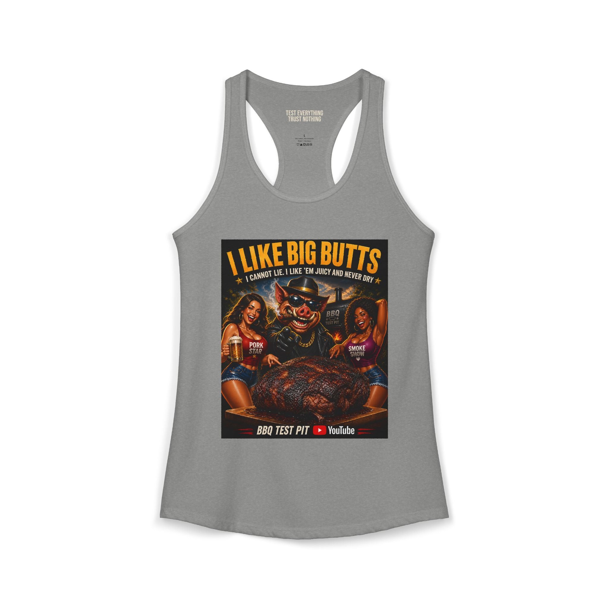 I Like Big BUTTS Women's Tank Top — Premium Racerback | BBQ Test Pit