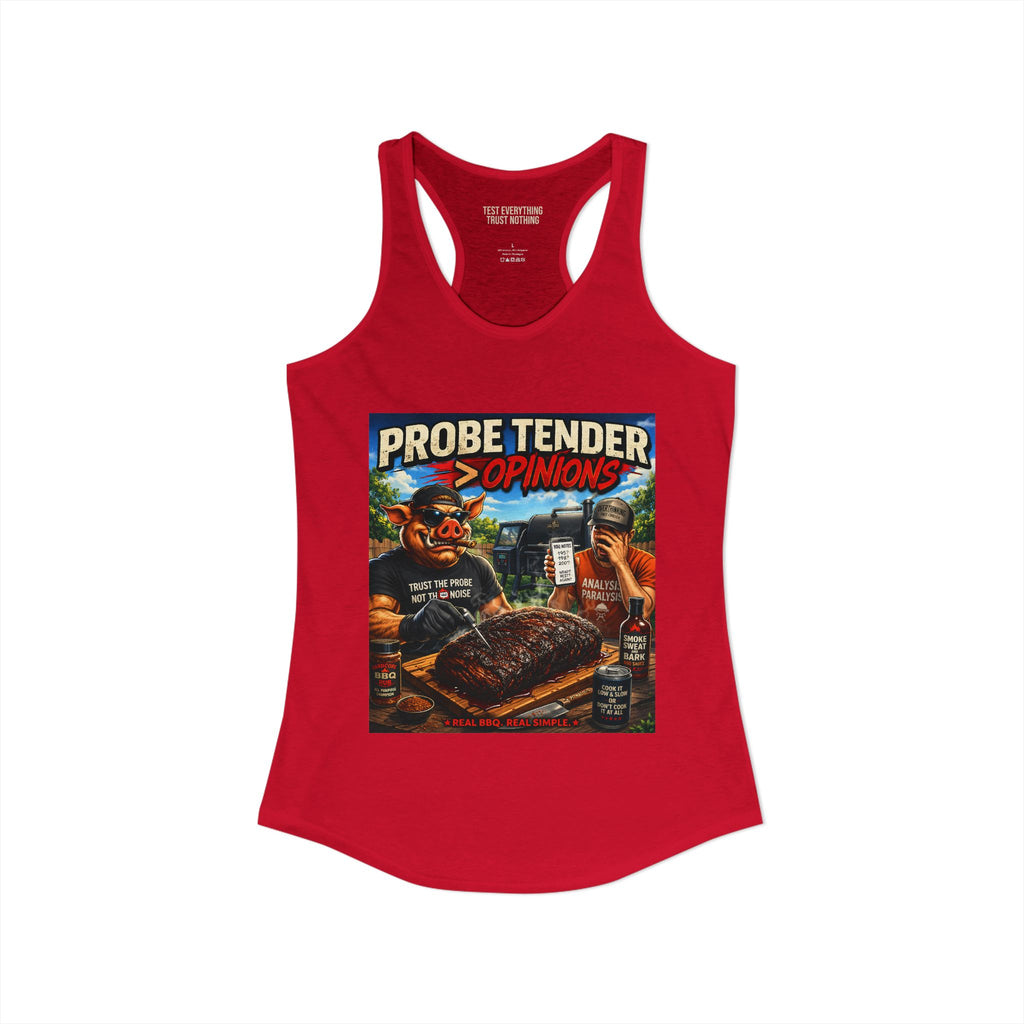 Probe Tender > Opinions Women's Tank Top — Premium Racerback | BBQ Test Pit