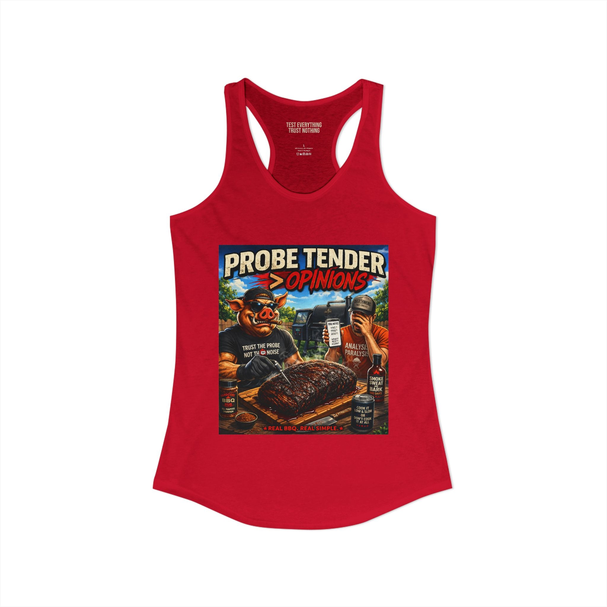 Probe Tender > Opinions Women's Tank Top — Premium Racerback | BBQ Test Pit