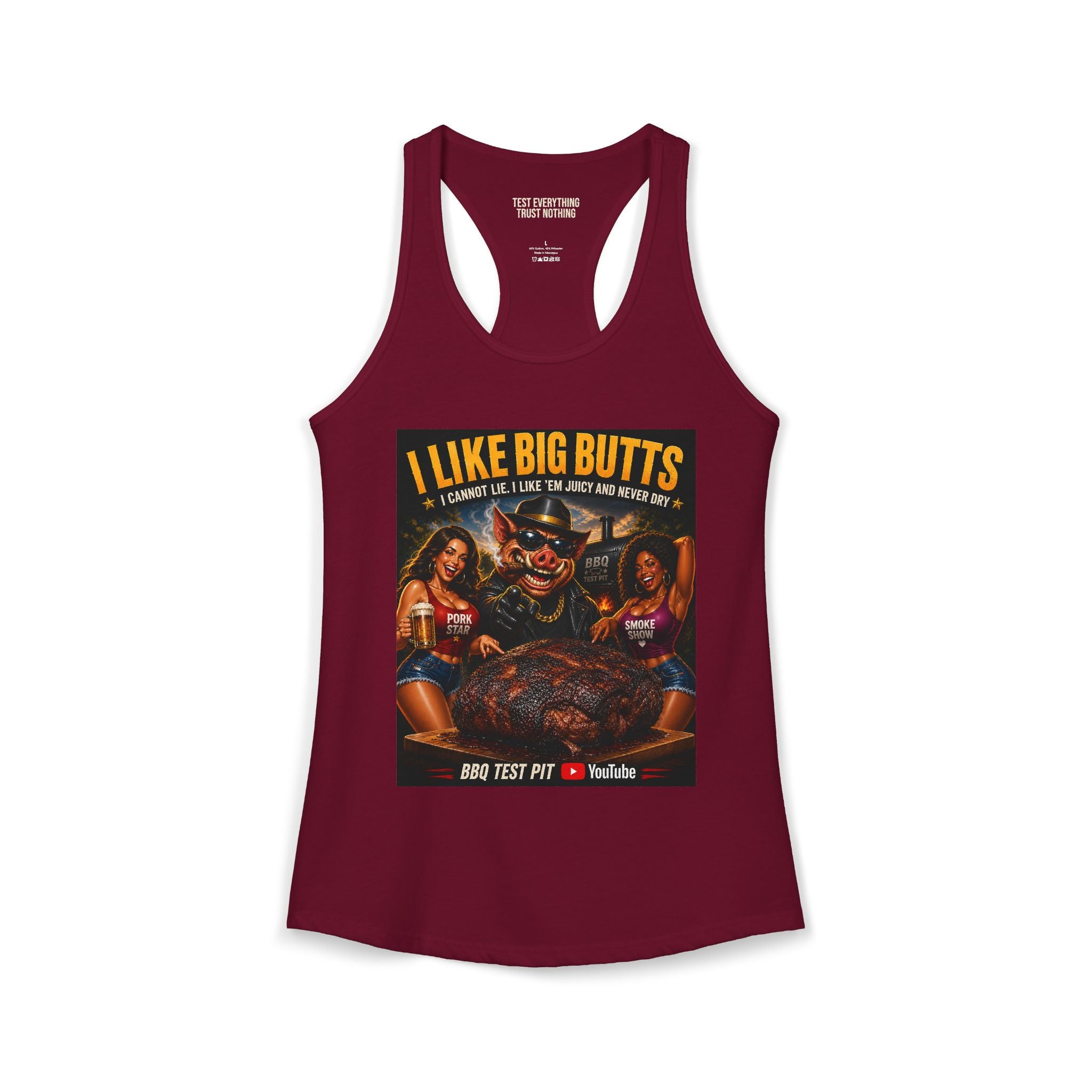 I Like Big BUTTS Women's Tank Top — Premium Racerback | BBQ Test Pit