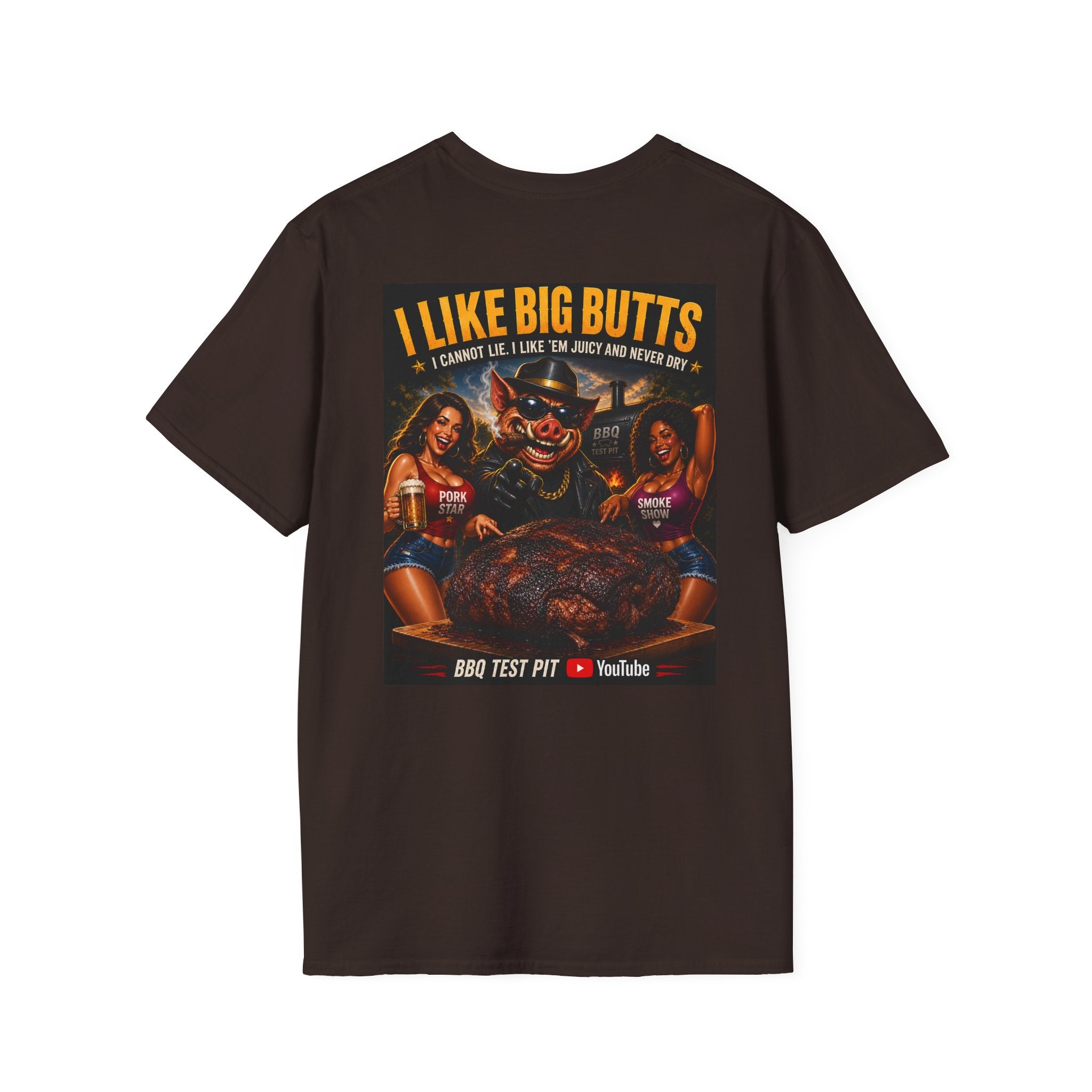 I Like Big Butts T-Shirt — Premium Softstyle BBQ Tee | BBQ Test Pit