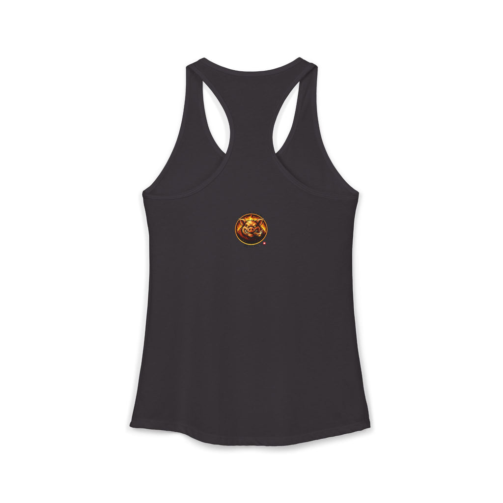 BBQ Test Pit Official Logo Women's Tank Top — Premium Racerback | Batch 001