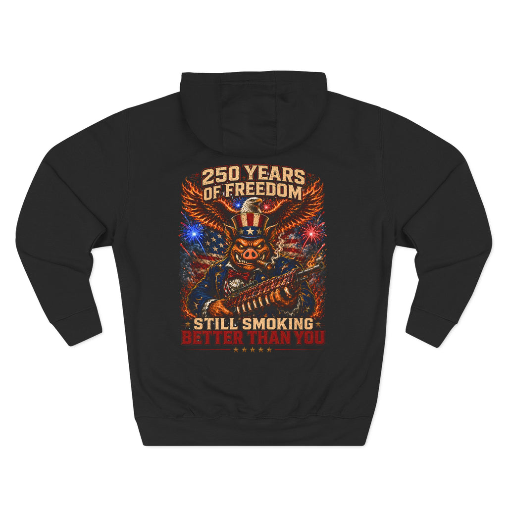 BBQ Test Pit America's 250th Birthday Hoodie | Limited Edition Patriotic Fleece