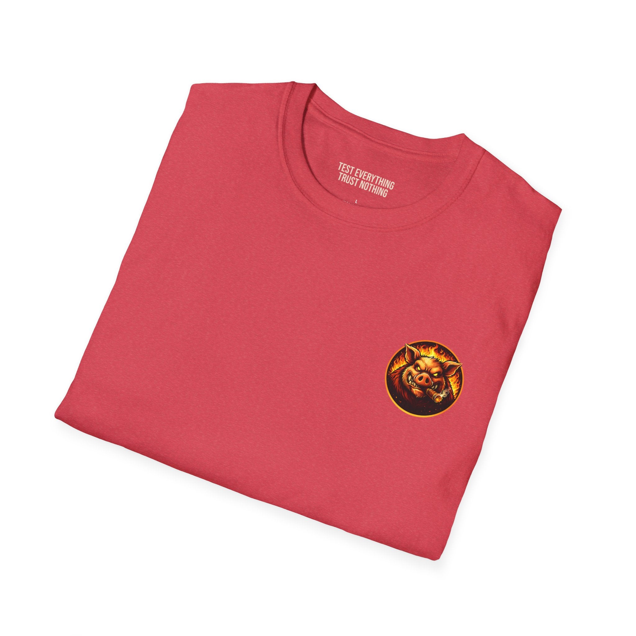 Stop Staring At My Rack T-Shirt — Premium Softstyle Rib Tee | BBQ Test Pit