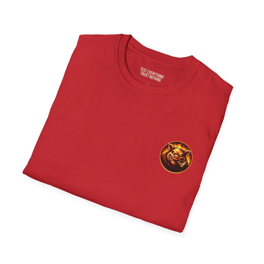 Stop Staring At My Rack T-Shirt — Premium Softstyle Rib Tee | BBQ Test Pit