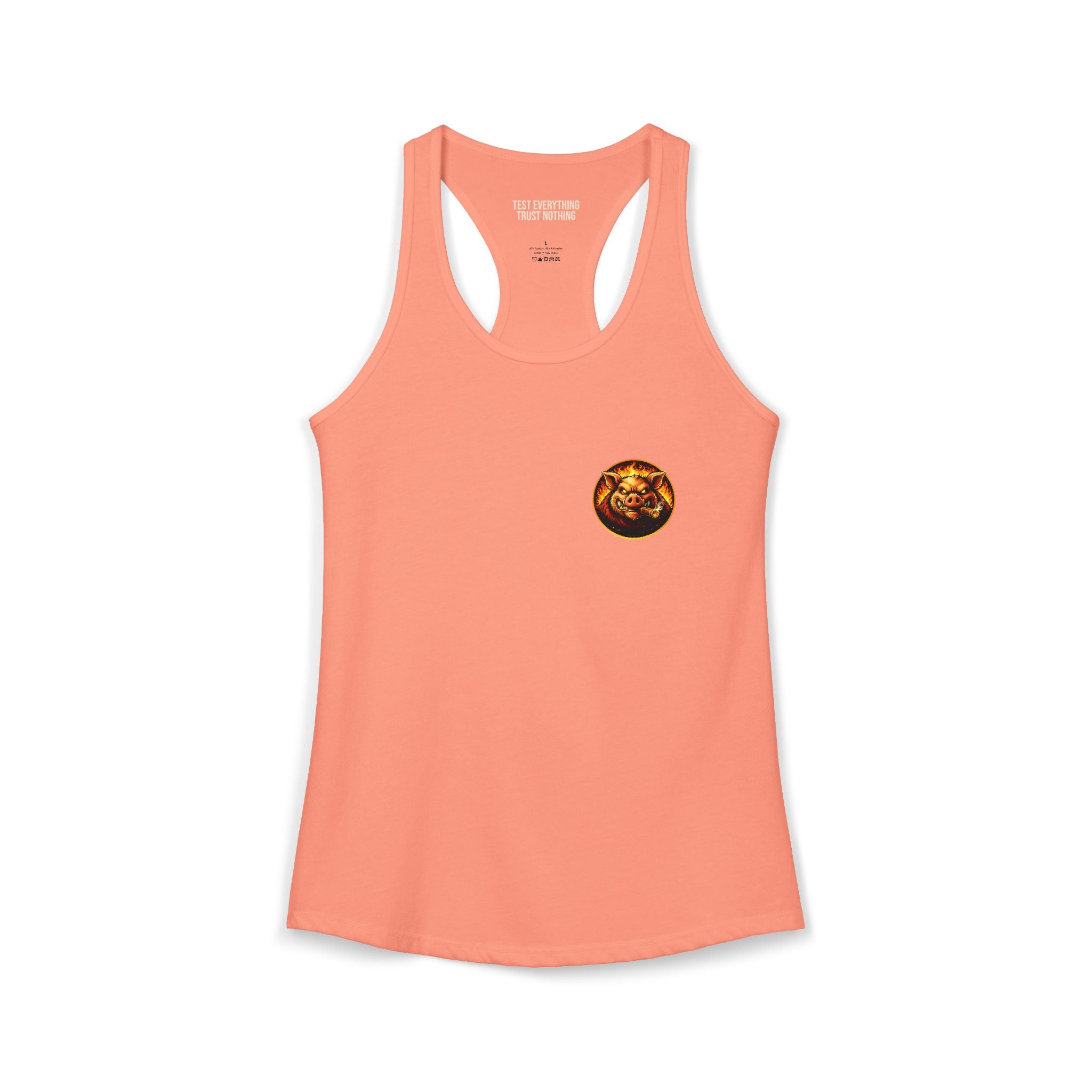 BBQ Test Pit Official Logo Women's Tank Top — Premium Racerback | Batch 001