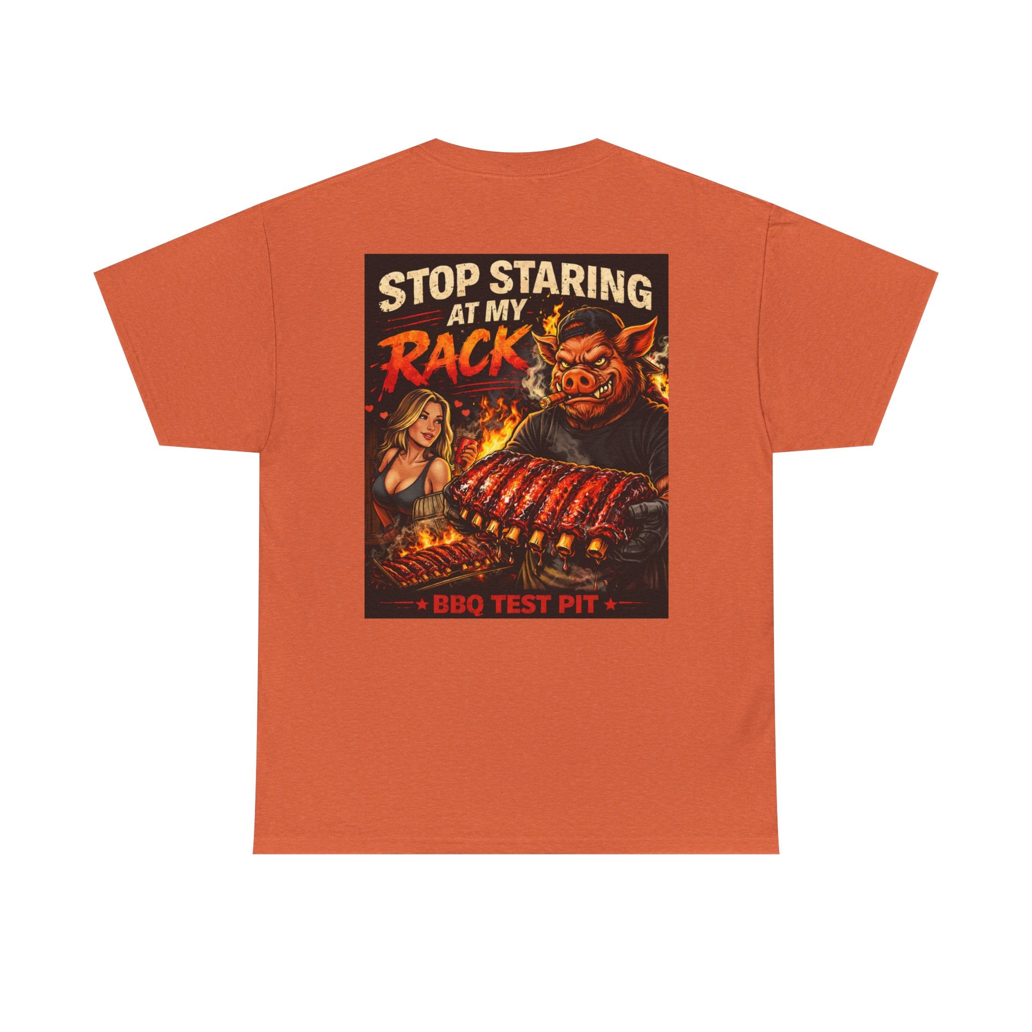 Stop Staring At My Rack T-Shirt — Rib Enthusiast Gear | BBQ Test Pit