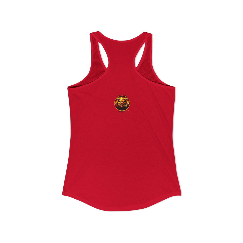 BBQ Test Pit Official Logo Women's Tank Top — Premium Racerback | Batch 001