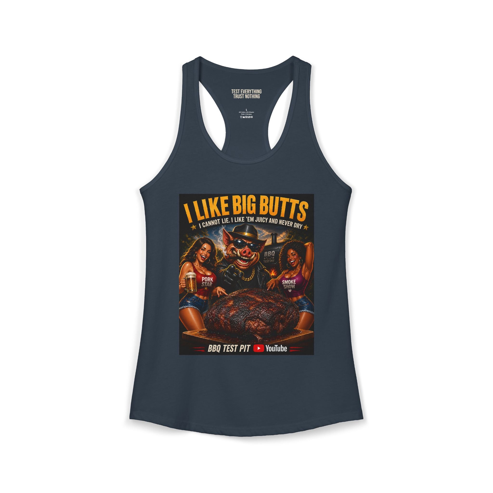 I Like Big BUTTS Women's Tank Top — Premium Racerback | BBQ Test Pit
