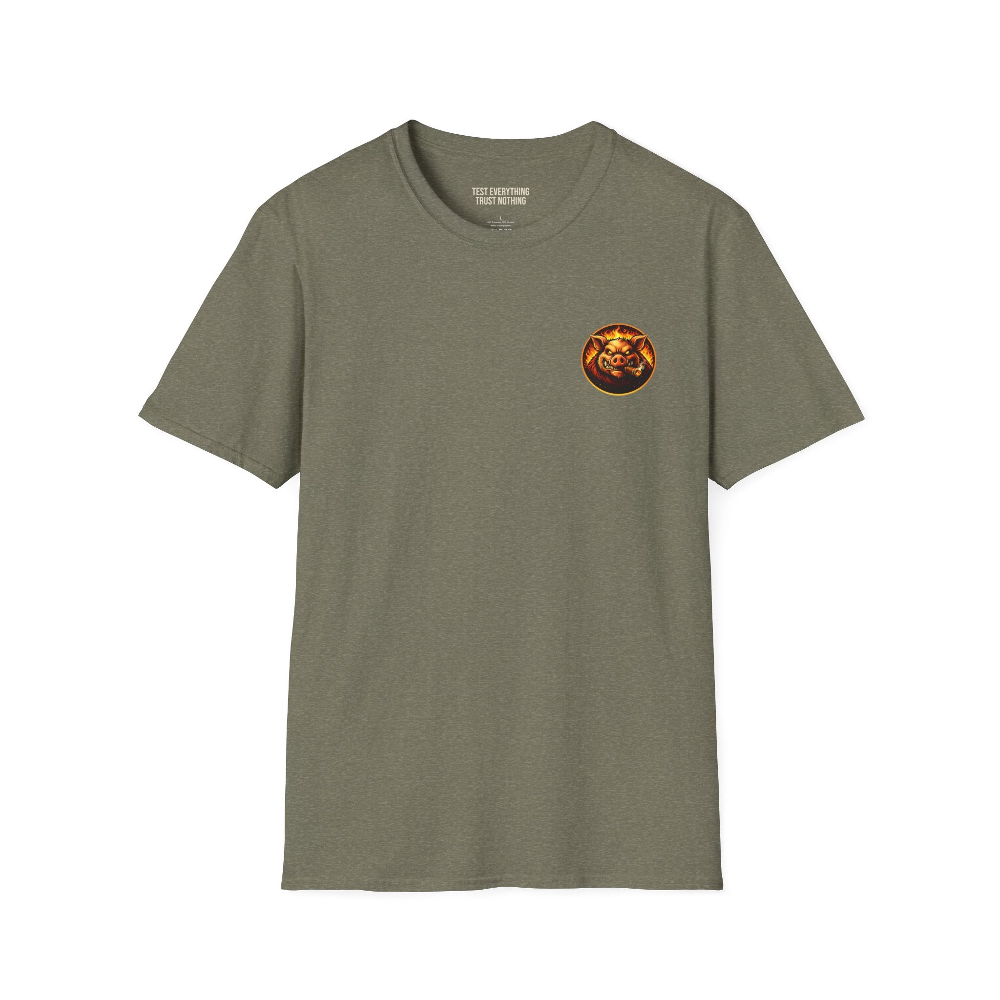 Stop Staring At My Rack T-Shirt — Premium Softstyle Rib Tee | BBQ Test Pit