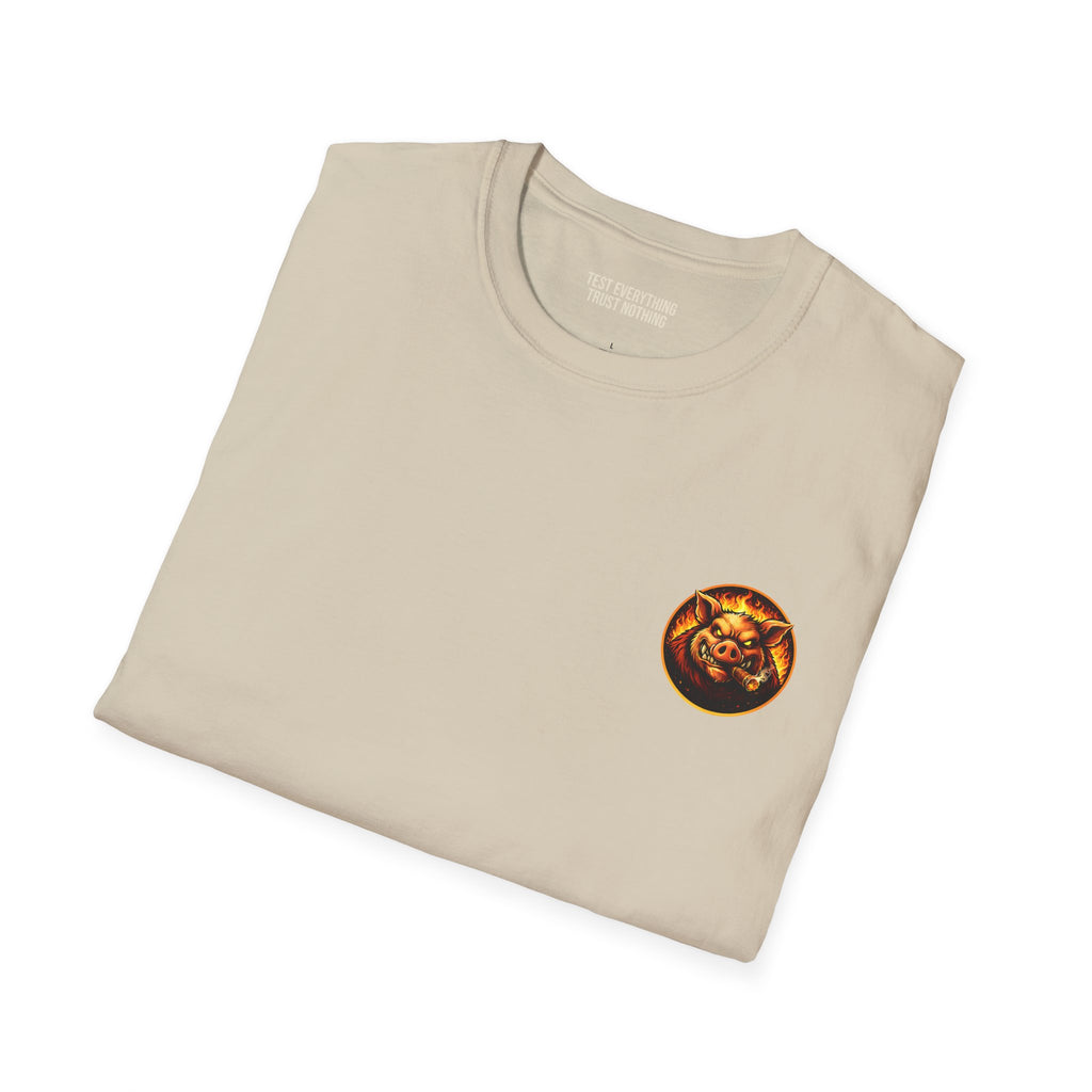 BBQ Test Pit Official Logo T-Shirt — Premium Softstyle Uniform | Batch 001