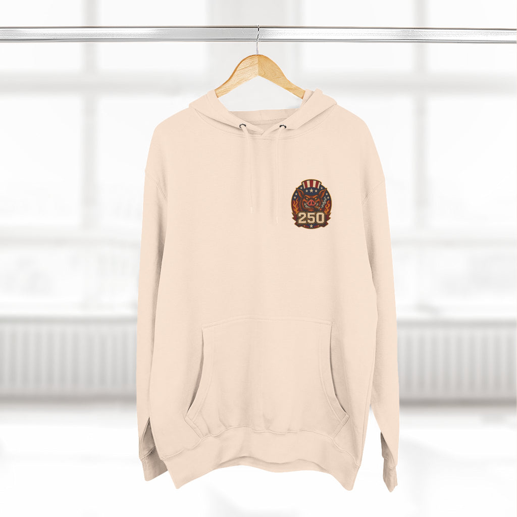 BBQ Test Pit America's 250th Birthday Hoodie | Limited Edition Patriotic Fleece