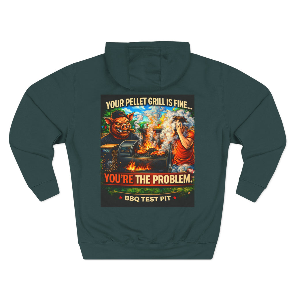 Your Pellet Grill Is Fine Hoodie — Premium Heavyweight Sarcasm | BBQ Test Pit