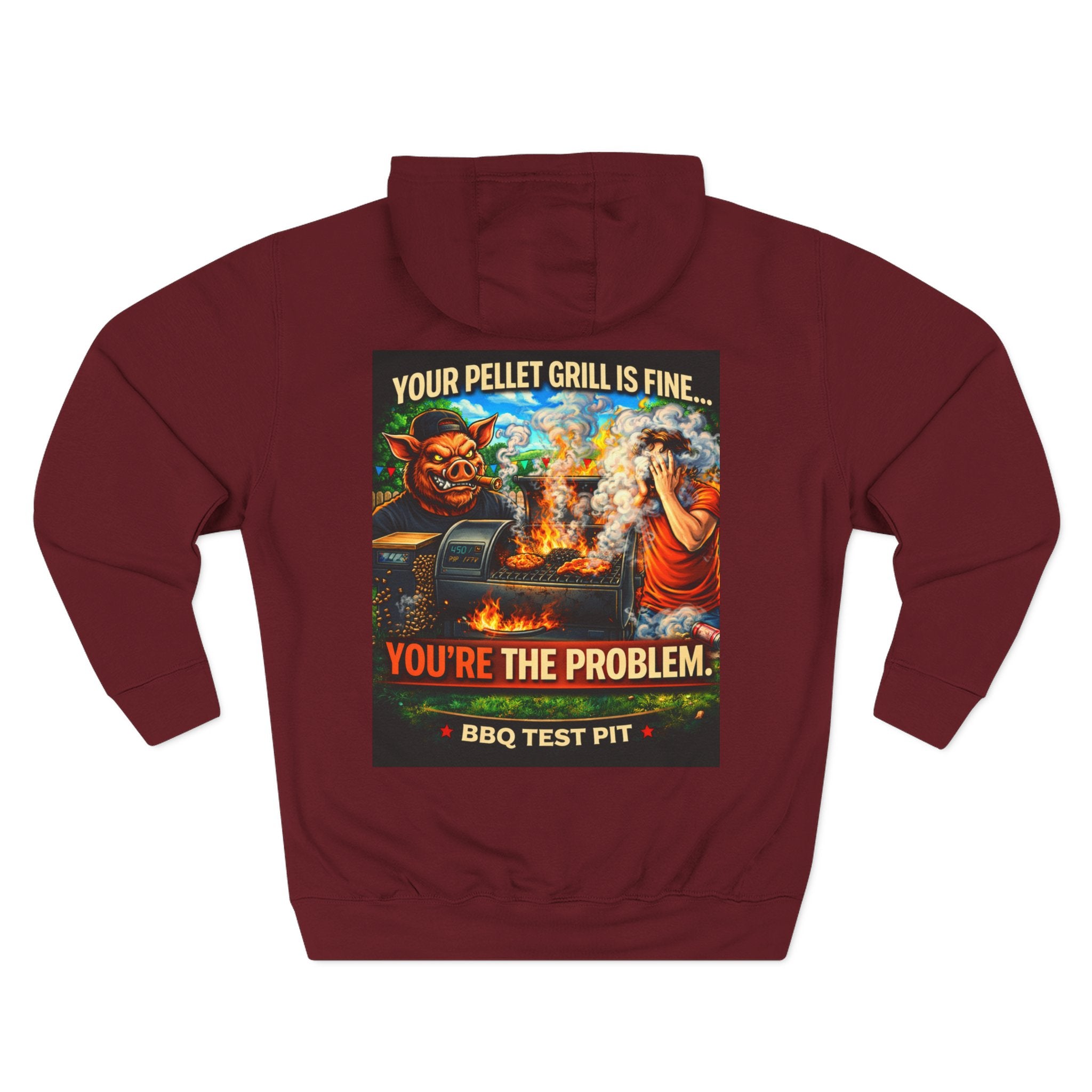 Your Pellet Grill Is Fine Hoodie — Premium Heavyweight Sarcasm | BBQ Test Pit