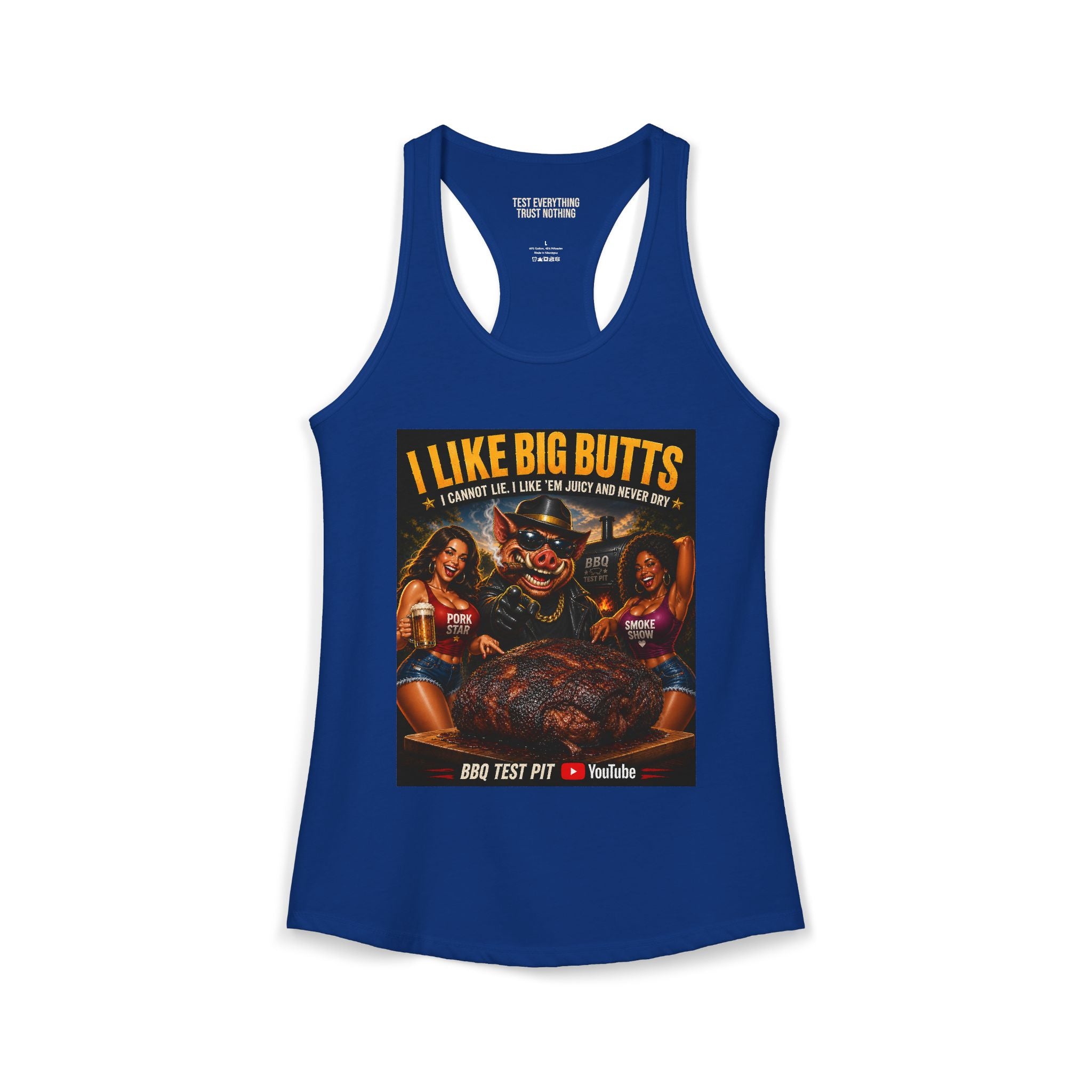 I Like Big BUTTS Women's Tank Top — Premium Racerback | BBQ Test Pit